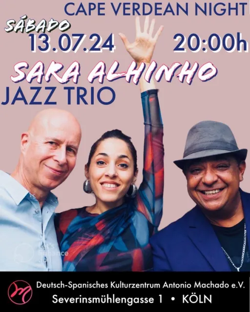Title image for an event called '$KREOLISCHE NACHT 🇨🇻🍷 mit Sara Alhinho Trio aus Kap Verde /Mexiko / Portugal / Brasil'