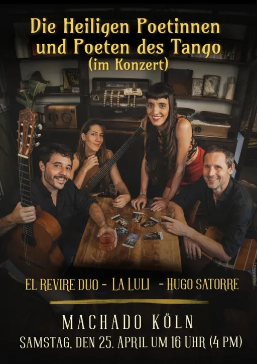 Title image for an event called '$“Santos y Santas Poetas del Tango” - Poeten des Tango'
