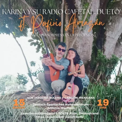 Title image for an event called '$Karina y su Radio Cafetal mit Porfirio Almanzán. Bolero, Son Jorocho und mexikanische Lieder'