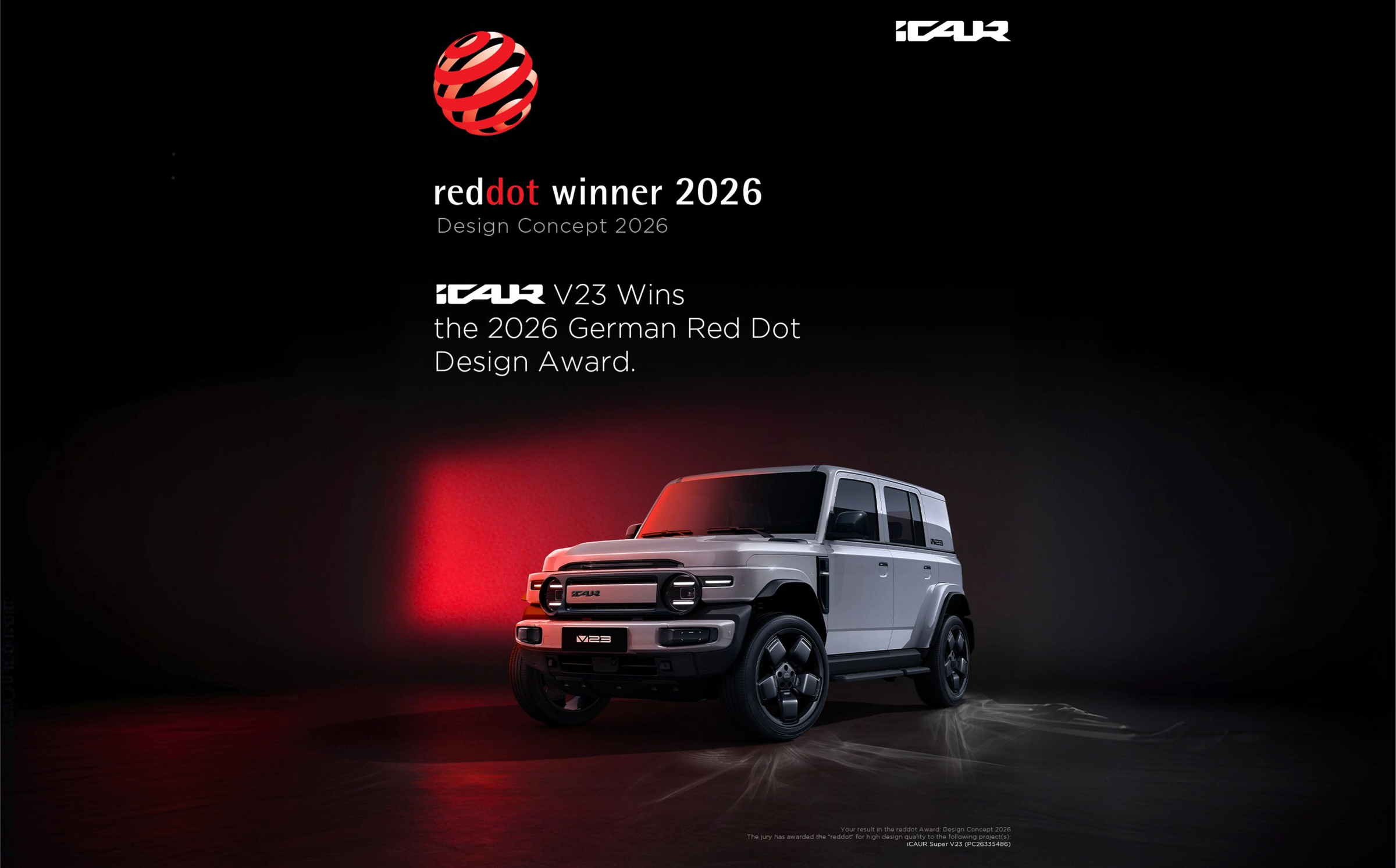 iCAUR V23 Earns International Design Recognition at Red Dot Awards