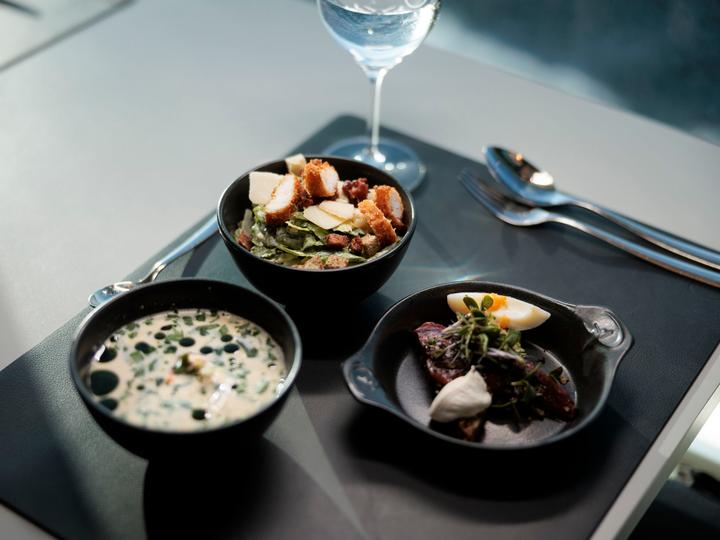 Three-course à la carte meal made with locally sourced Norwegian ingredients served onboard Havila Voyages.