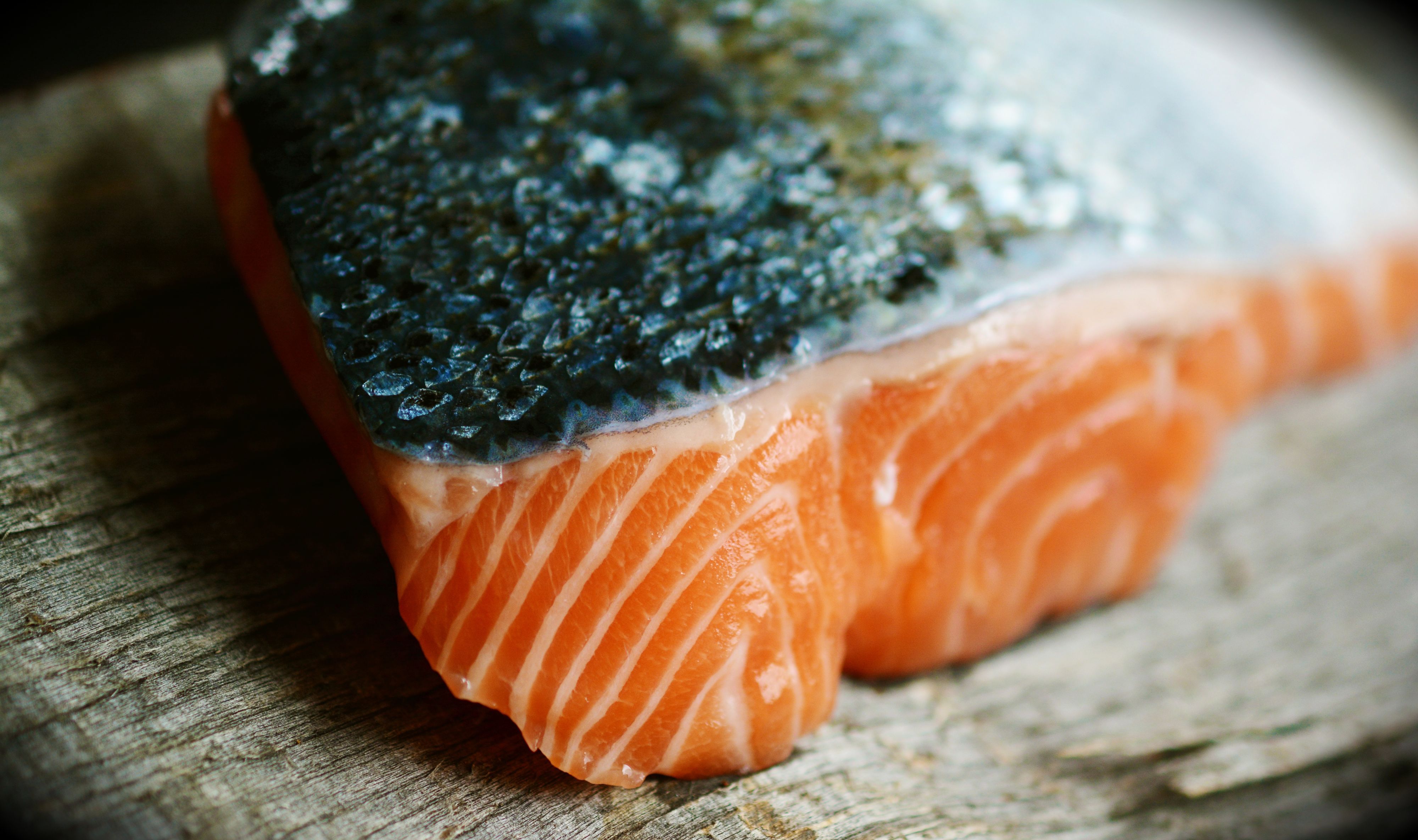 Close up photo of Norwegian salmon meat