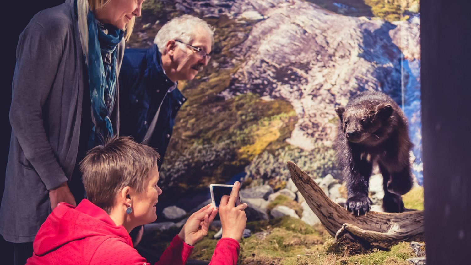 Gäste mit einem Reiseleiter in Geiranger
