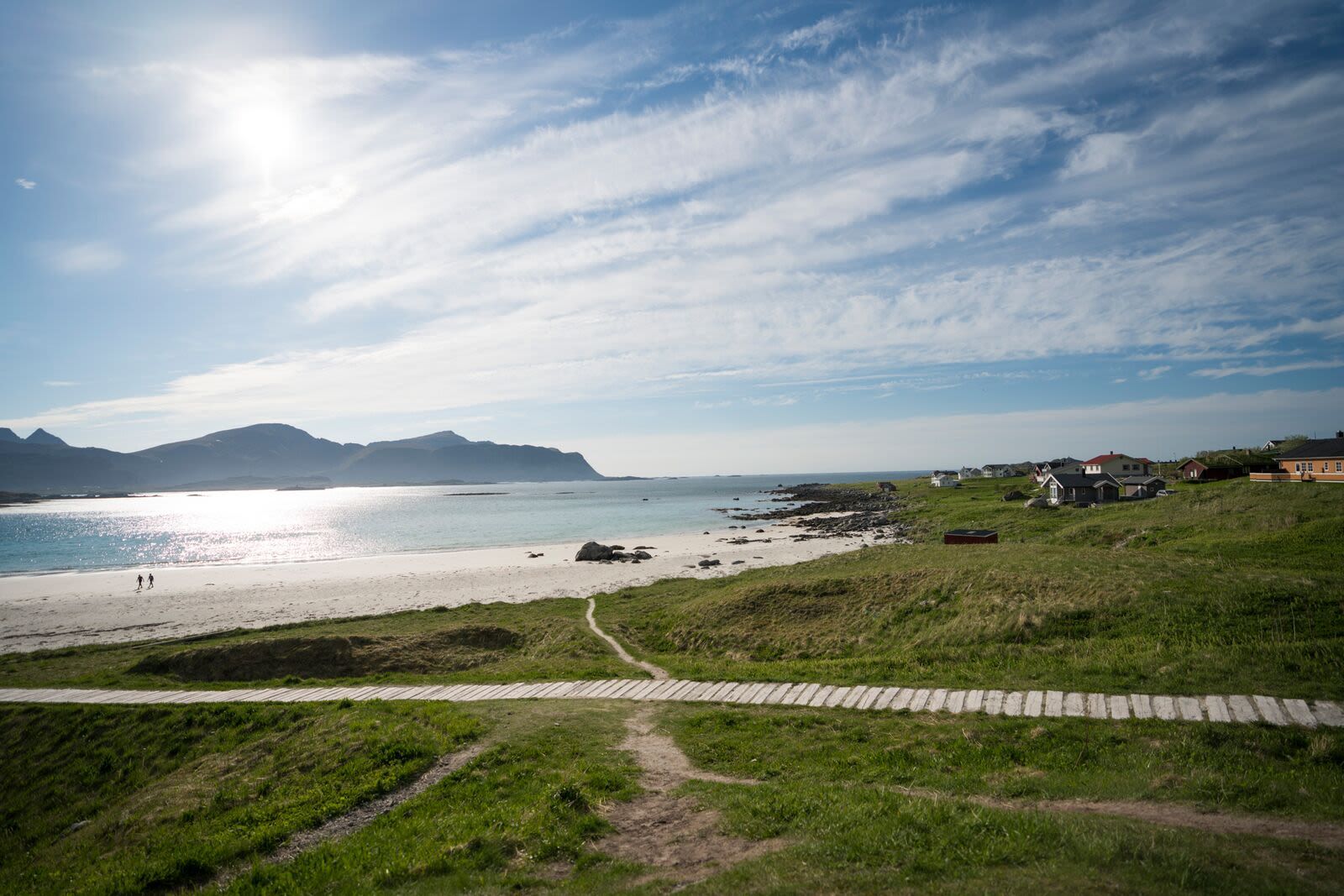 Vakker strand i Lofoten, Norge