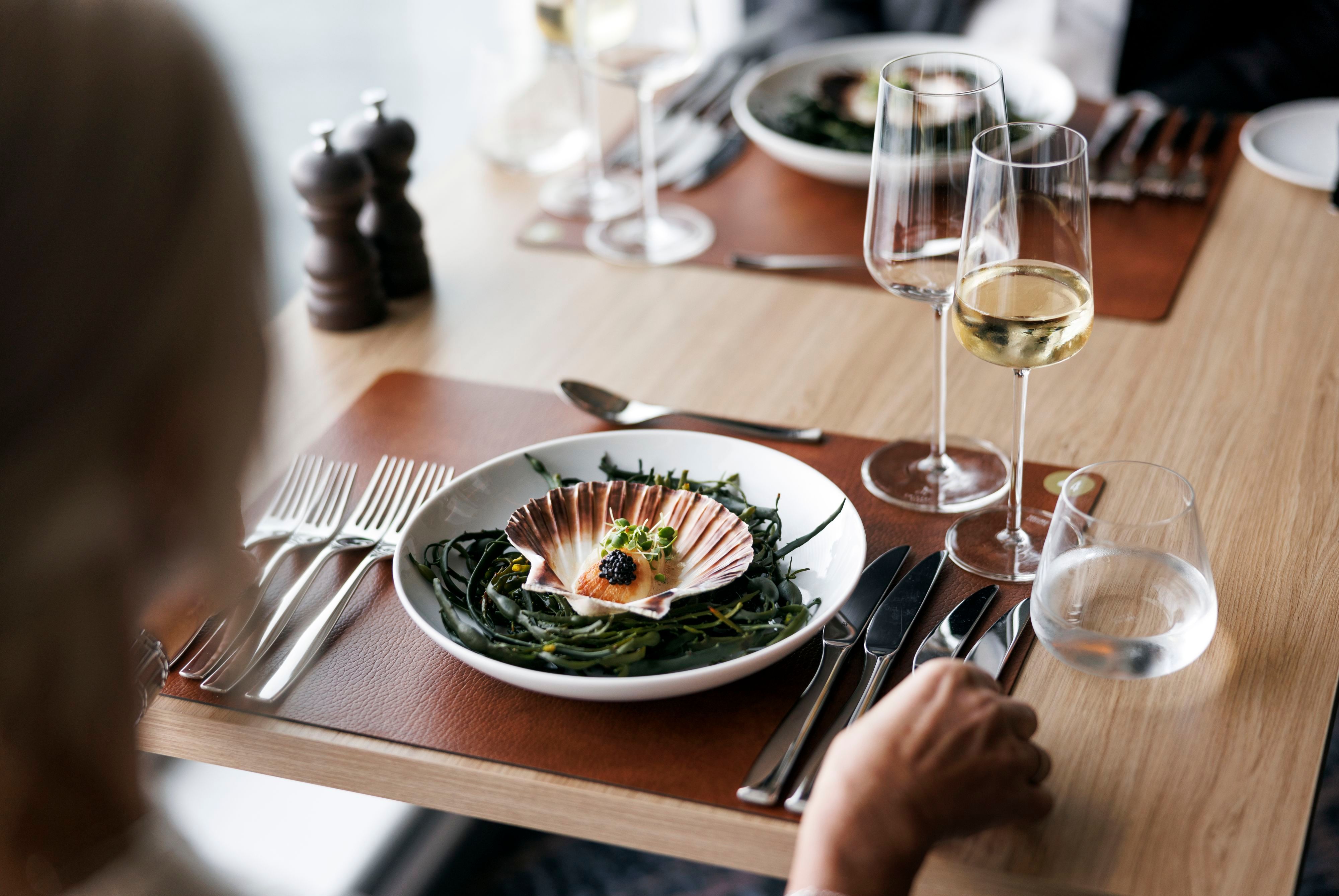 Fresh ingredients prepared on board as part of Havila Voyages' efforts to reduce food waste.