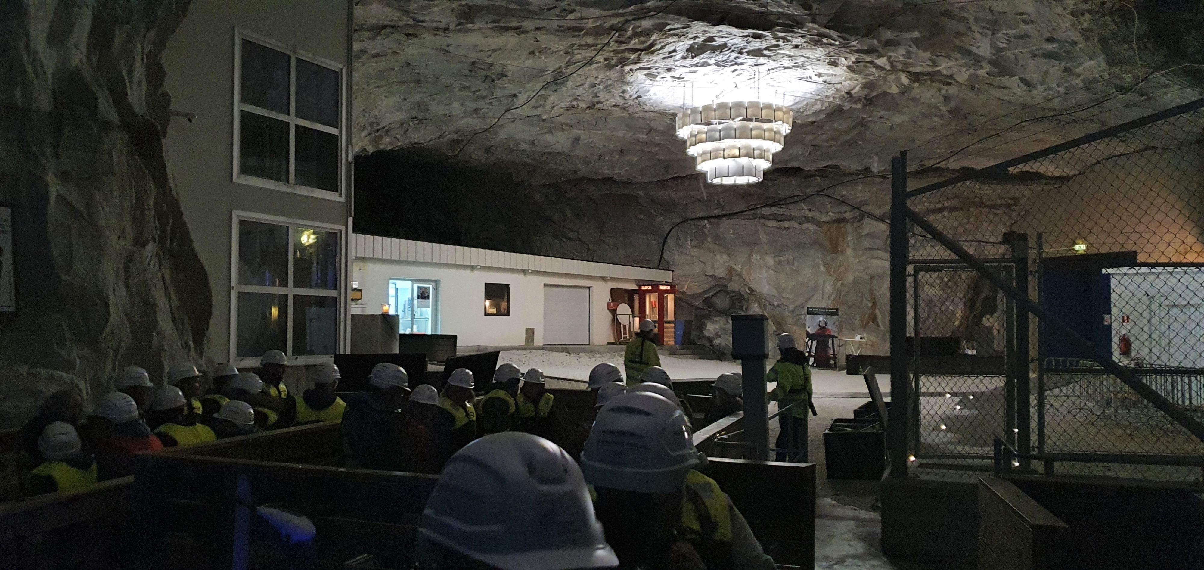Inside the Bergtatt marble mine