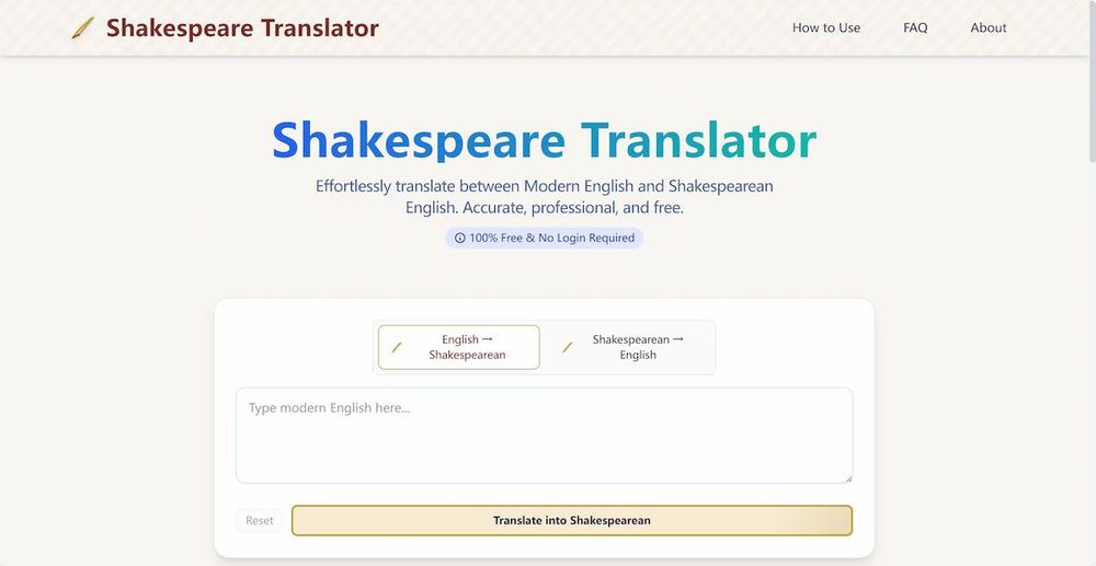 image of Shakespeare Translator