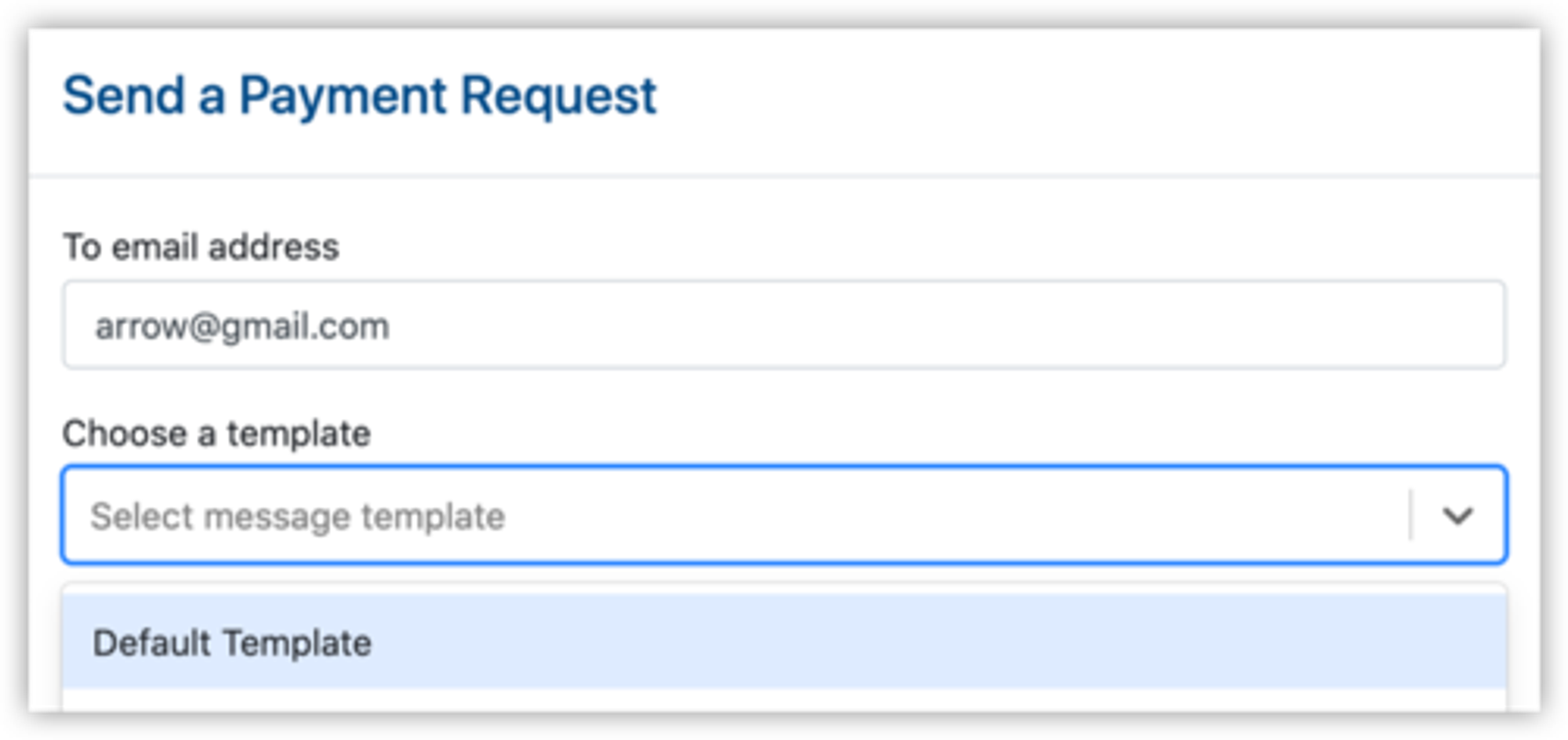 Send a Payment Request