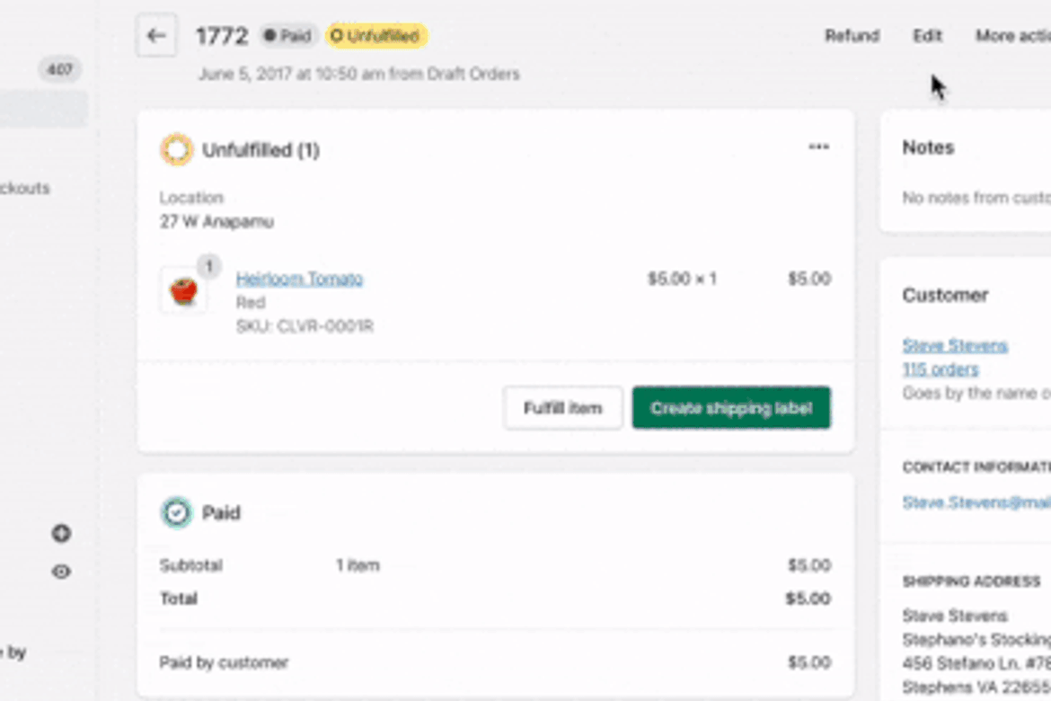 How do I change my Shopify order after 180 days?