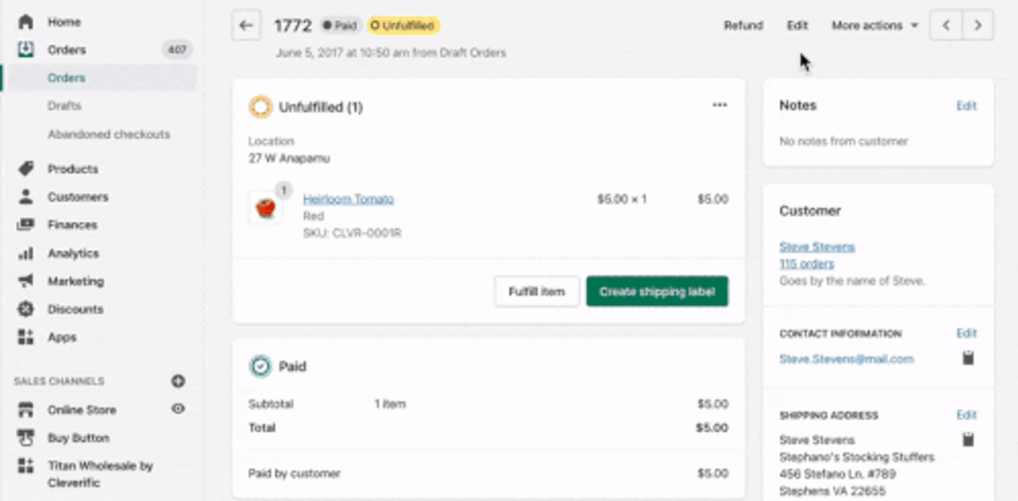 How do I change my Shopify order after 180 days?