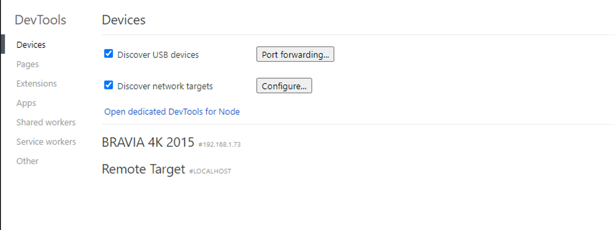 The Chrome developer tools