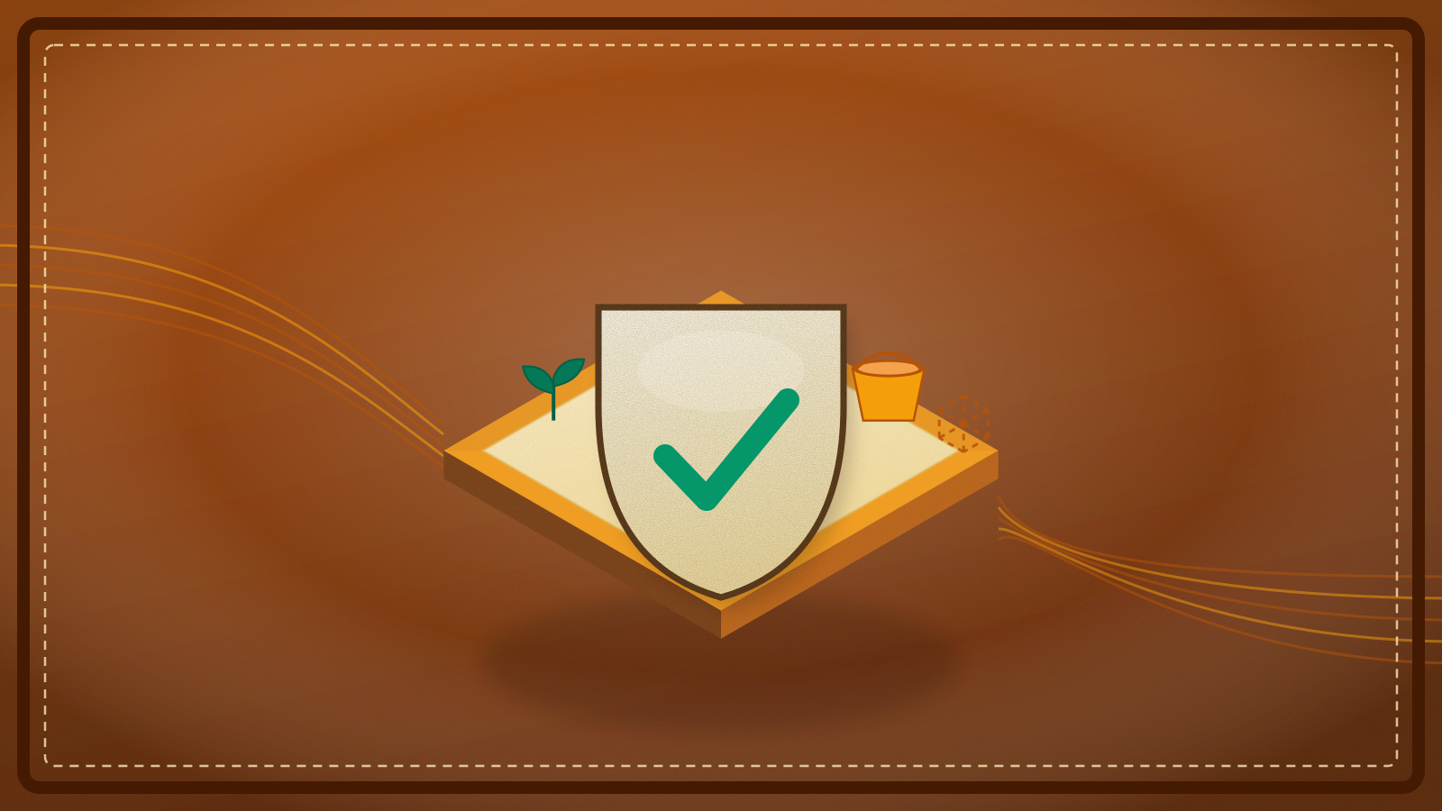 A sandbox with shield, a green checkmark in the codedrift signature green color