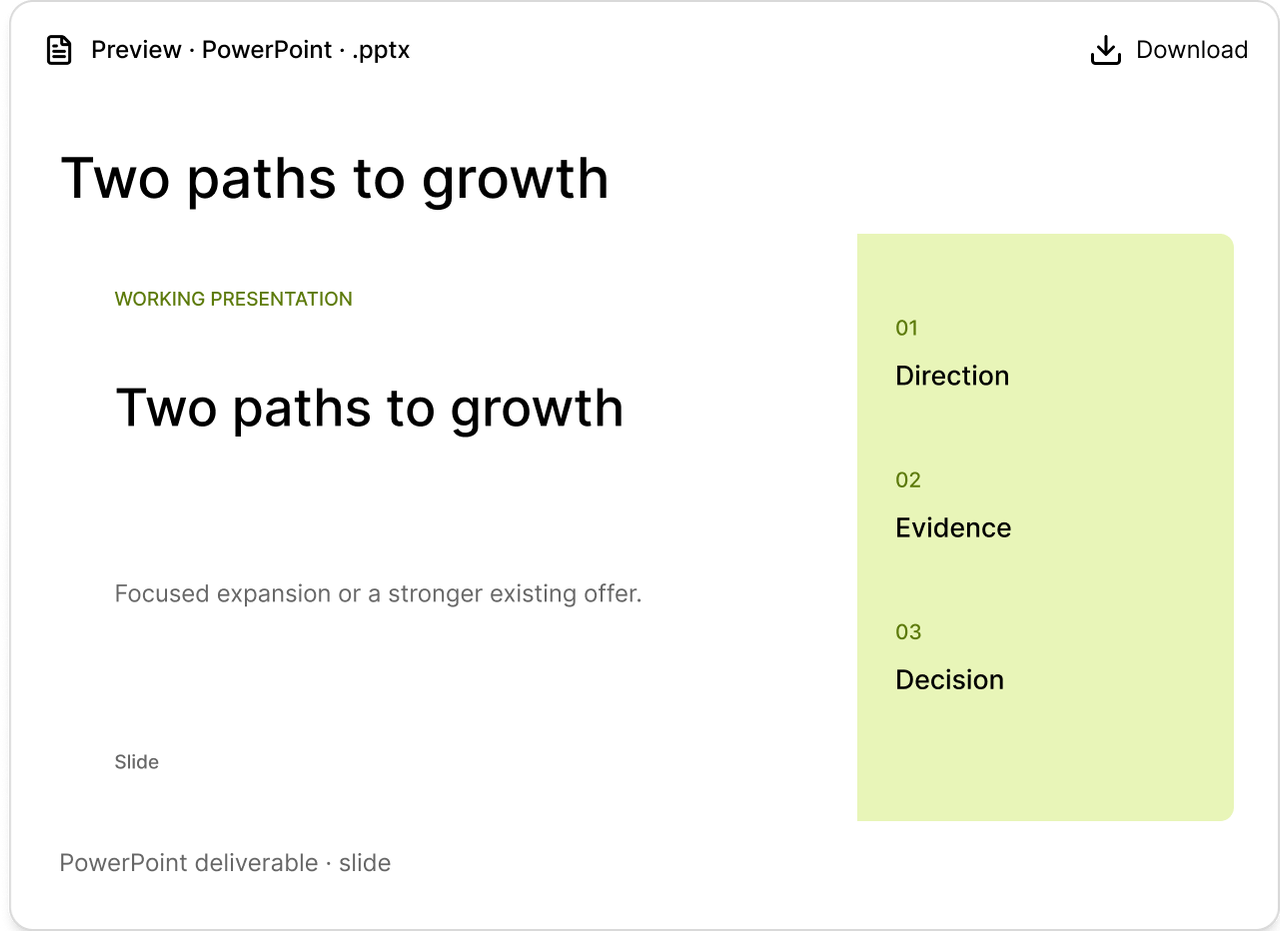 Client strategy presentation prepared from agency discovery.