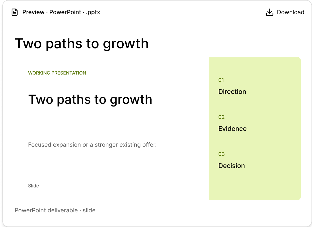 Client strategy presentation prepared from agency discovery.