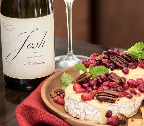 Josh Cellars brie with Chardonnay