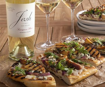 Josh Cellars wine with pizza