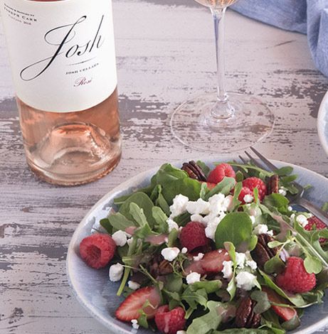 Josh Cellars Rose with salad