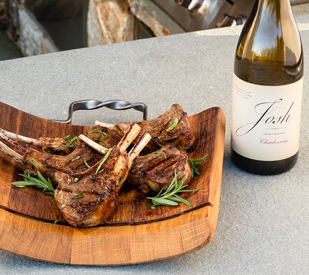 Josh Cellars steak with Chardonnay