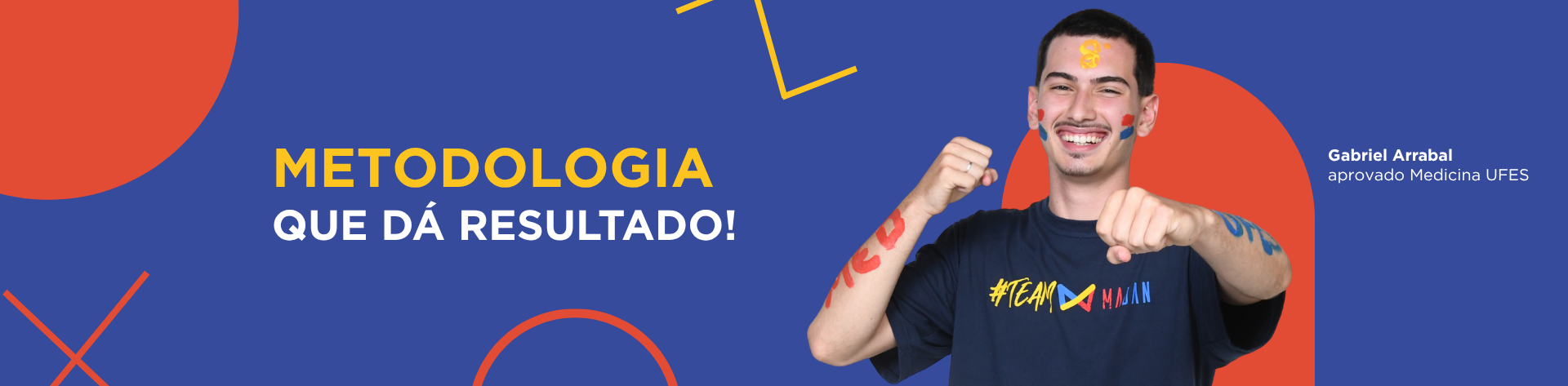 Gabriel Arrabal, aprovado em Medicina na UFES, celebra os resultados do MADAN.
