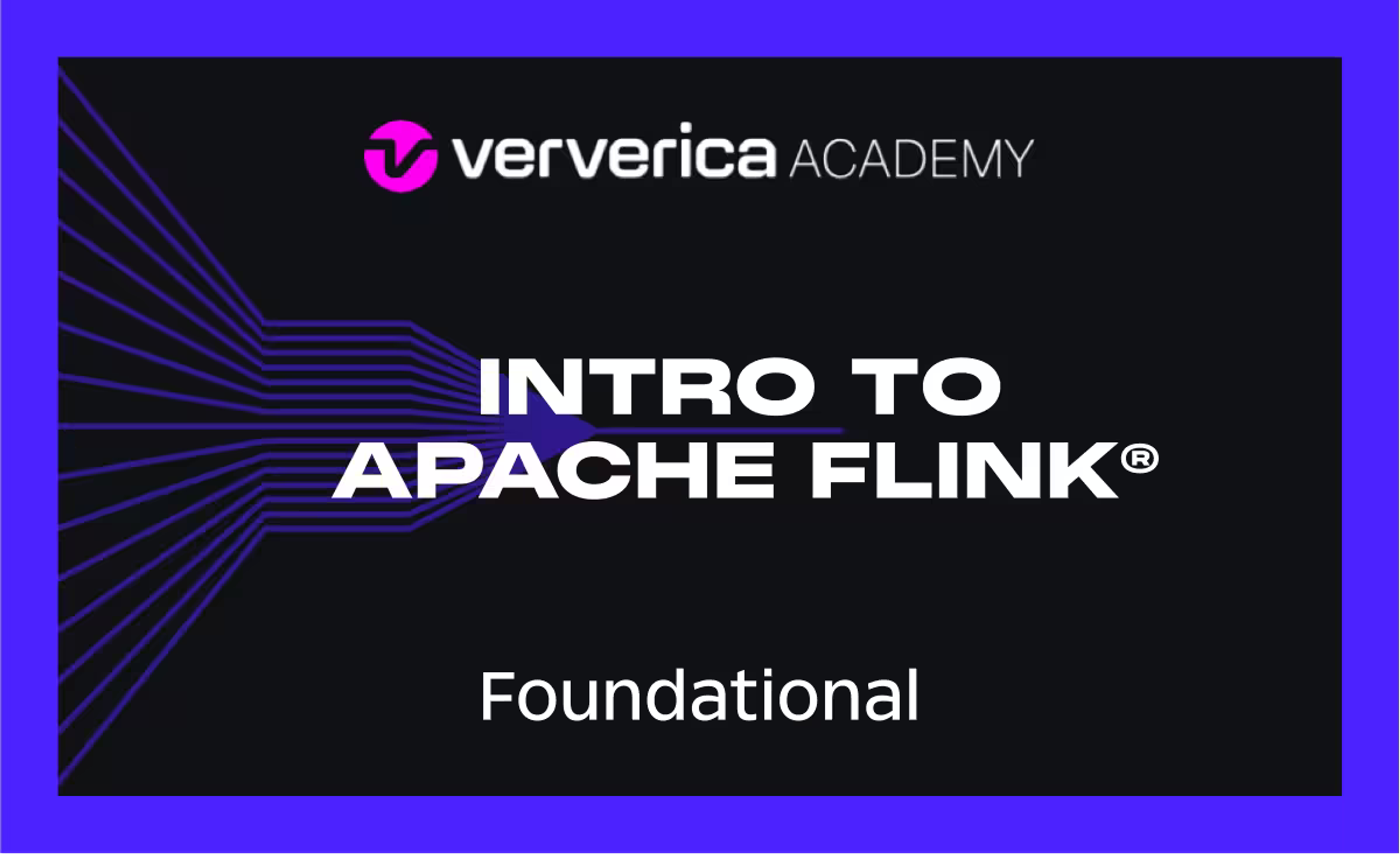 Ververica certified course card: Intro to Apache Flink, Foundational level