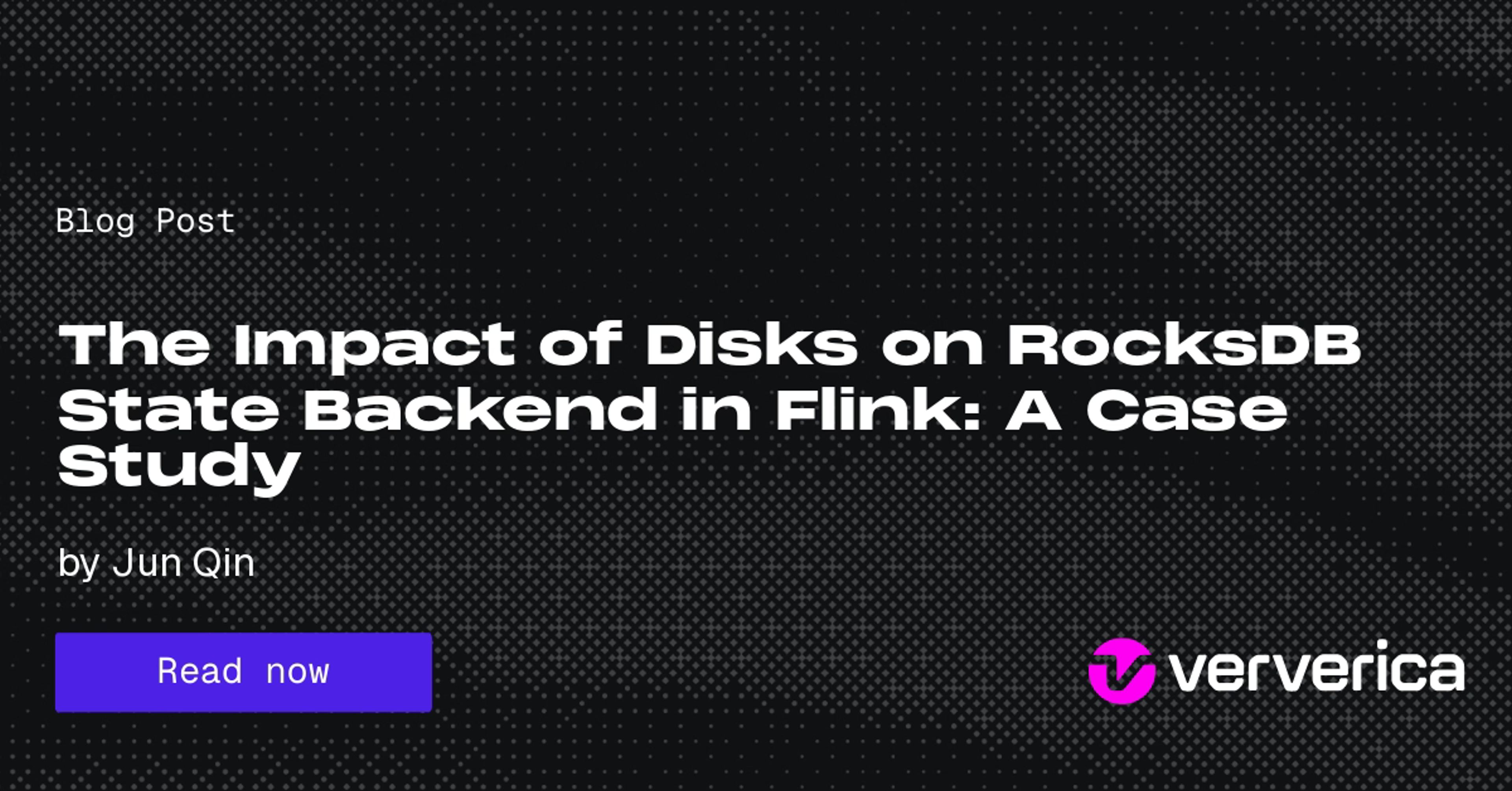 The Impact of Disks on RocksDB State Backend in Flink: A Case Study