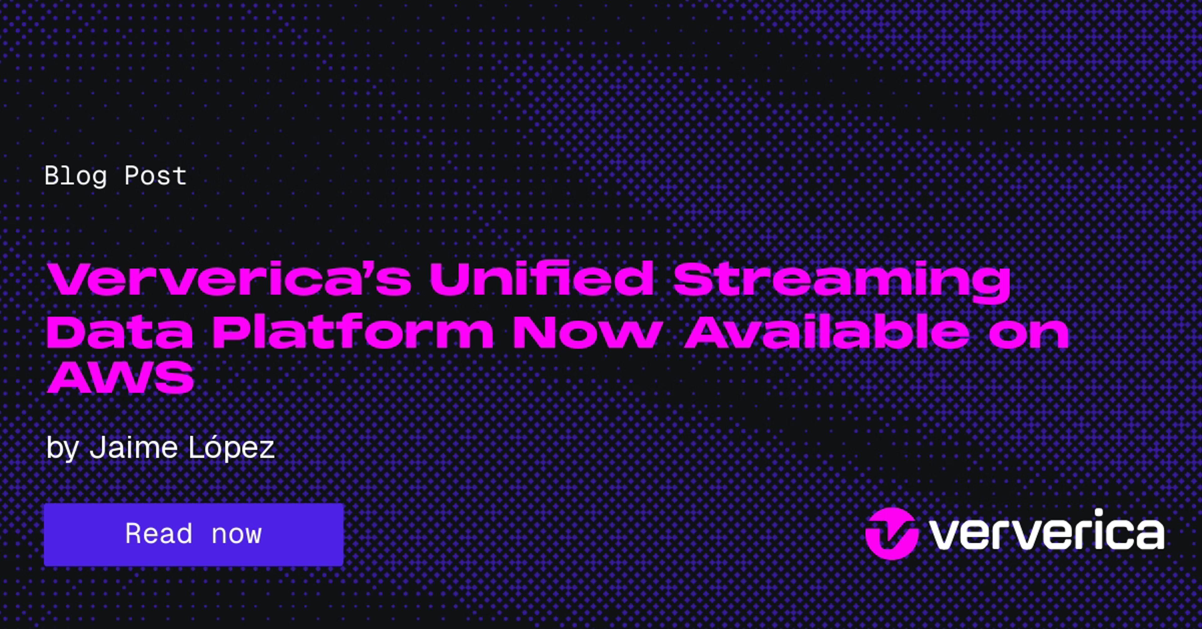 Ververica’s Unified Streaming Data Platform Now Available on AWS Marketplace