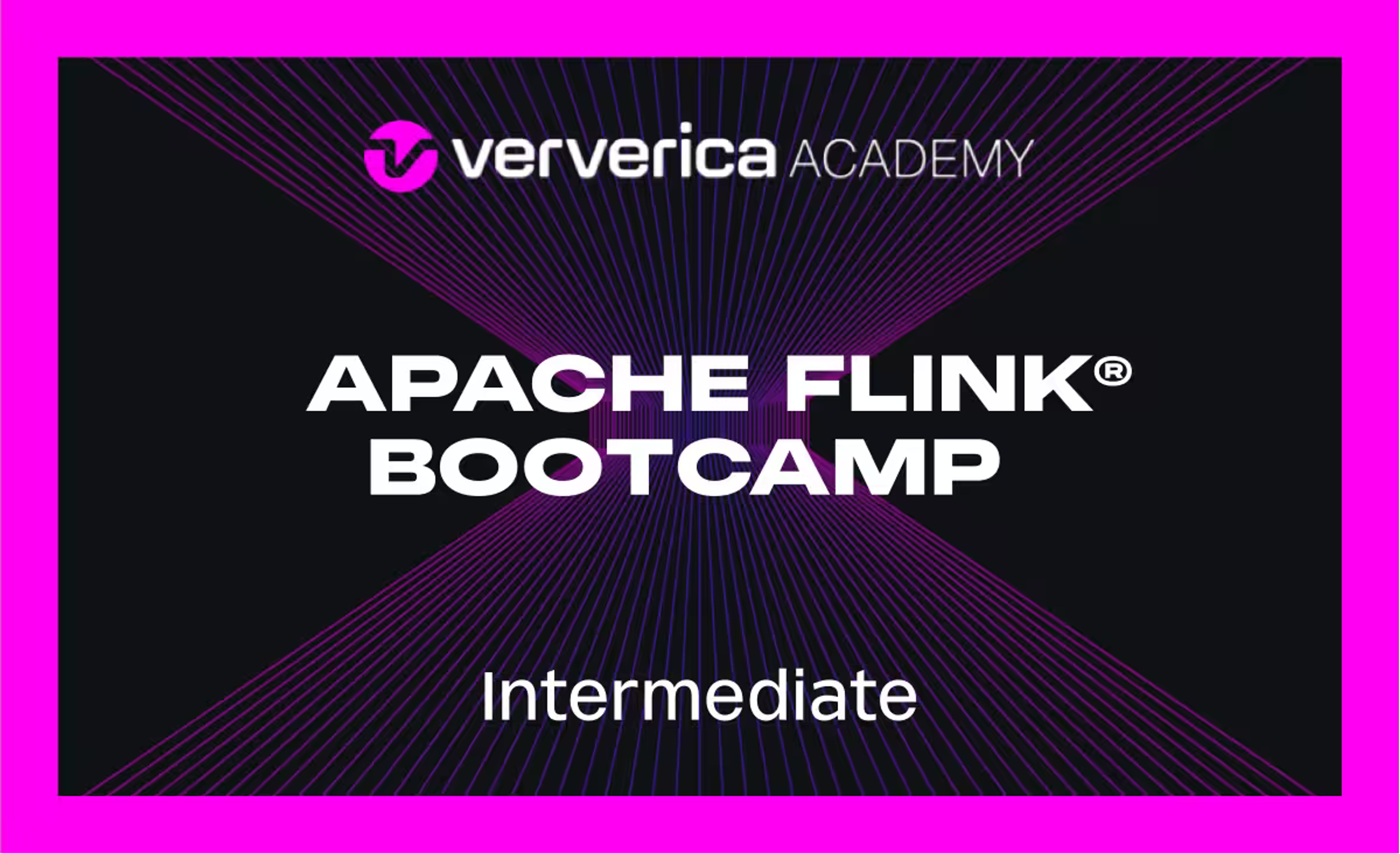 Ververica certified course card: Apache Flink Bootcamp, Intermediate level