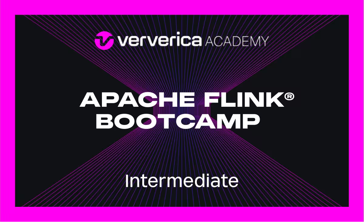 Ververica certified course card: Apache Flink Bootcamp, Intermediate level