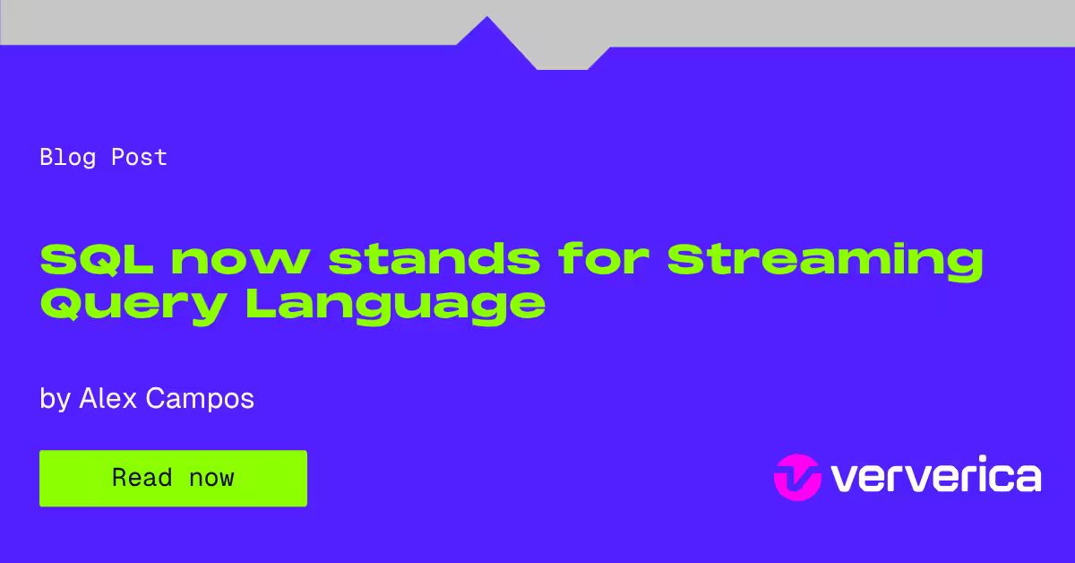 SQL now stands for Streaming Query Language