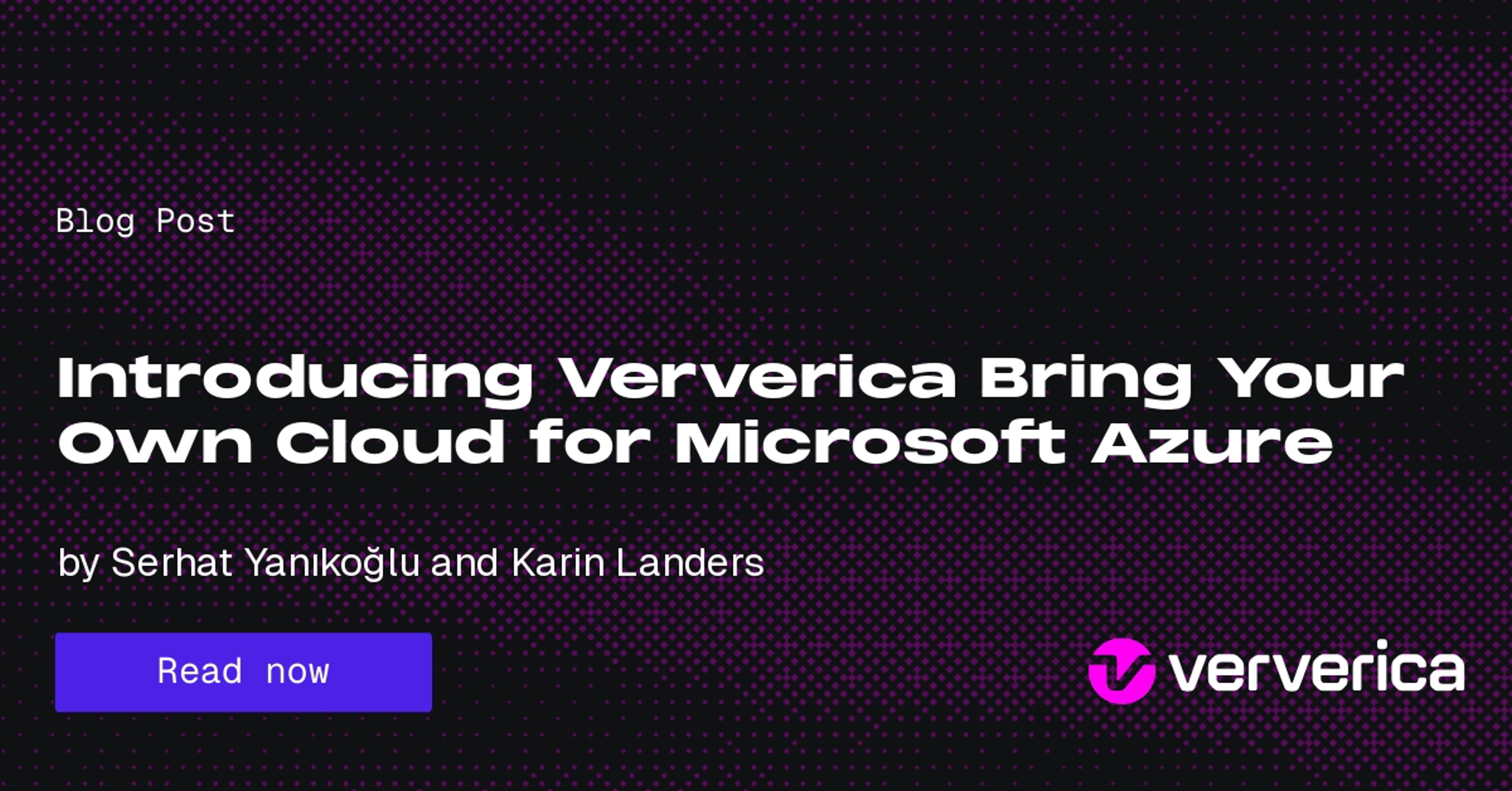 No False Trade-Offs: Introducing Ververica Bring Your Own Cloud for Microsoft Azure