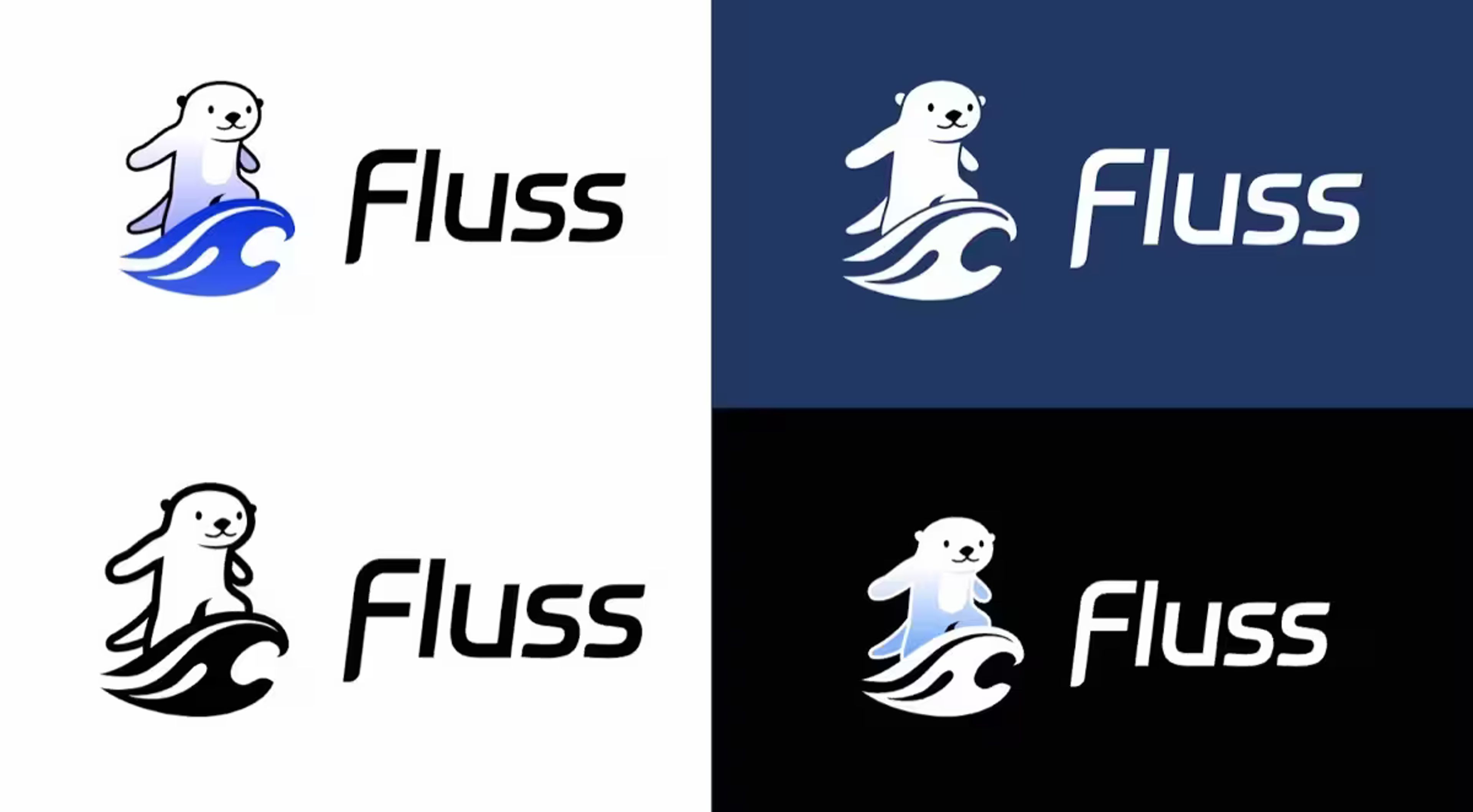Fluss logo variations