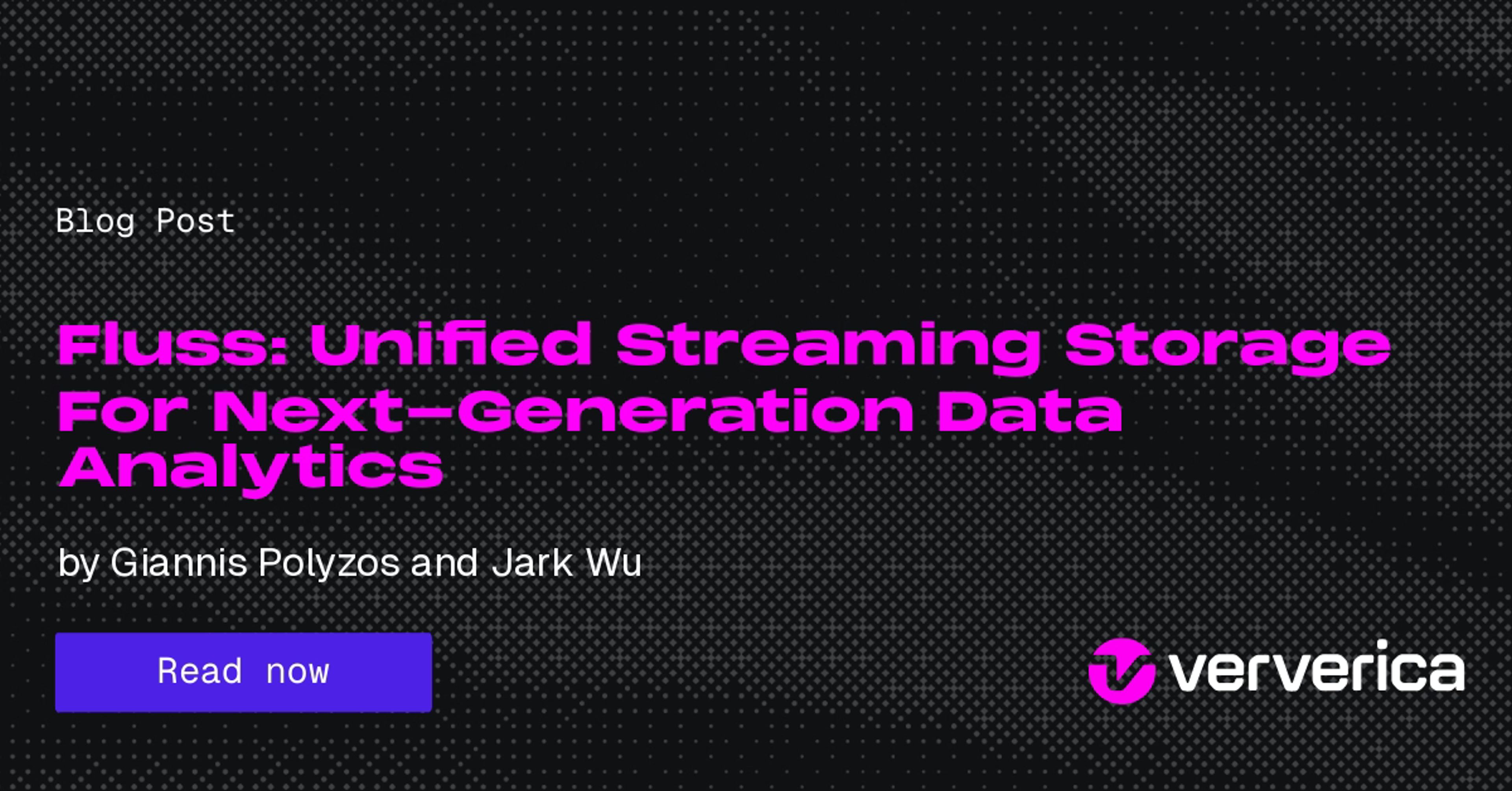 Introducing Fluss: Unified Streaming Storage For Next-Generation Data Analytics