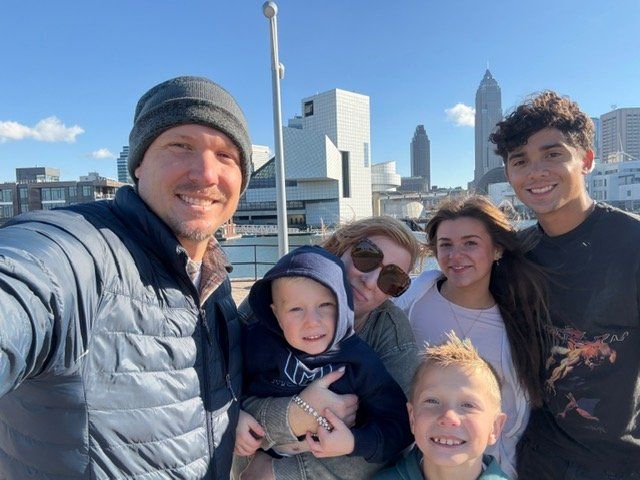 Family day in the city.