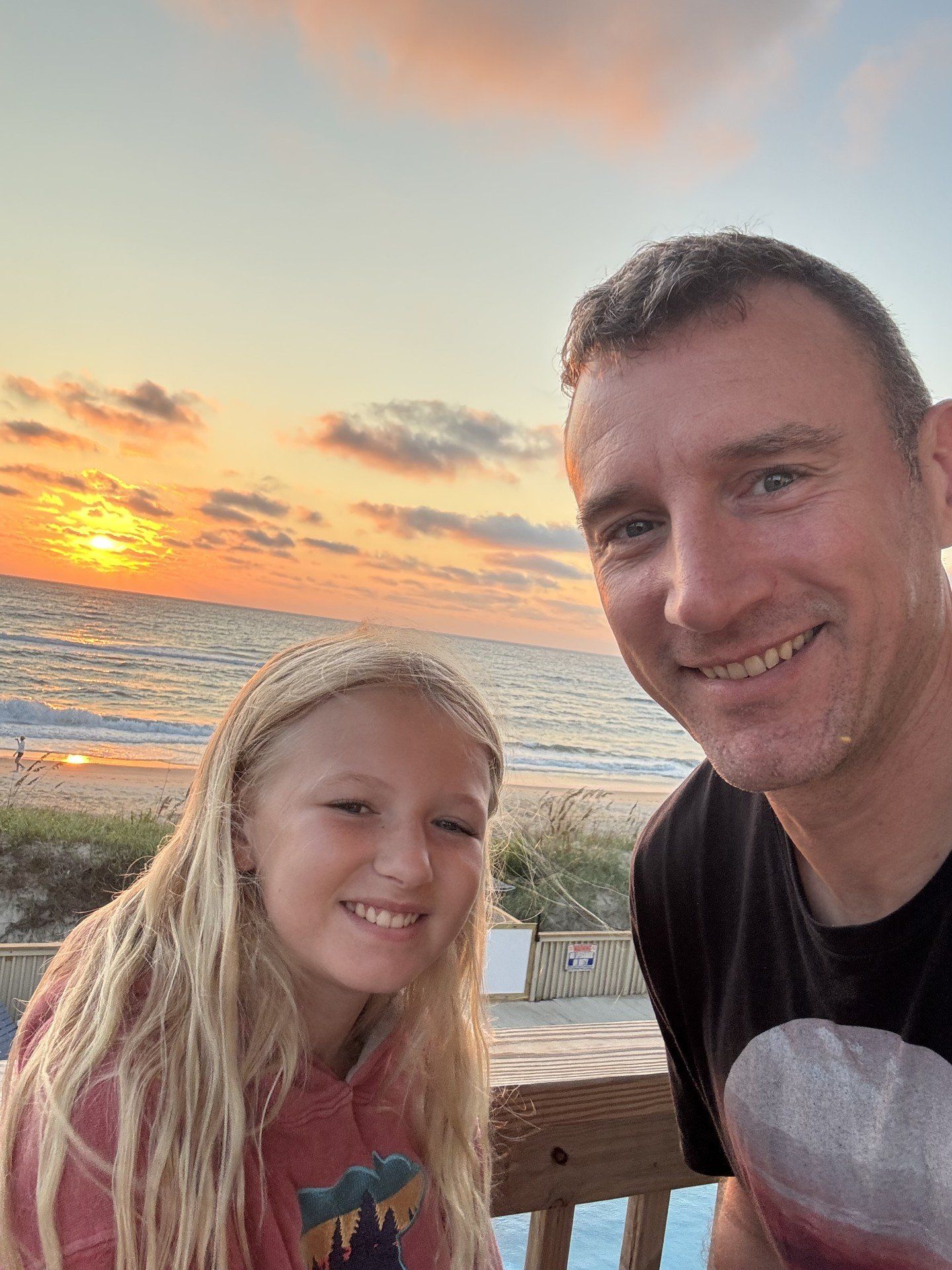 Beach sunsets with Ellie.
