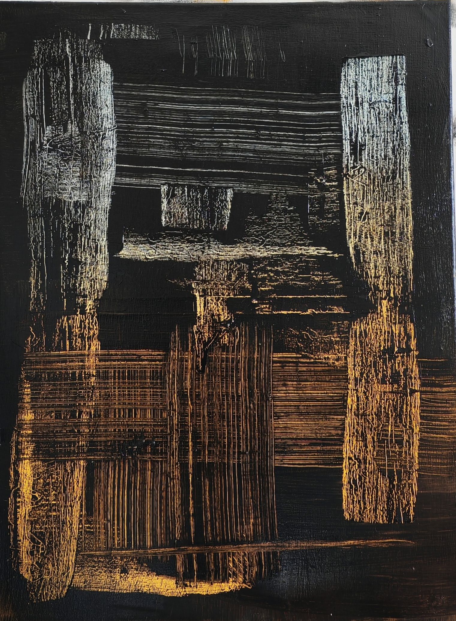 Action pincel painting