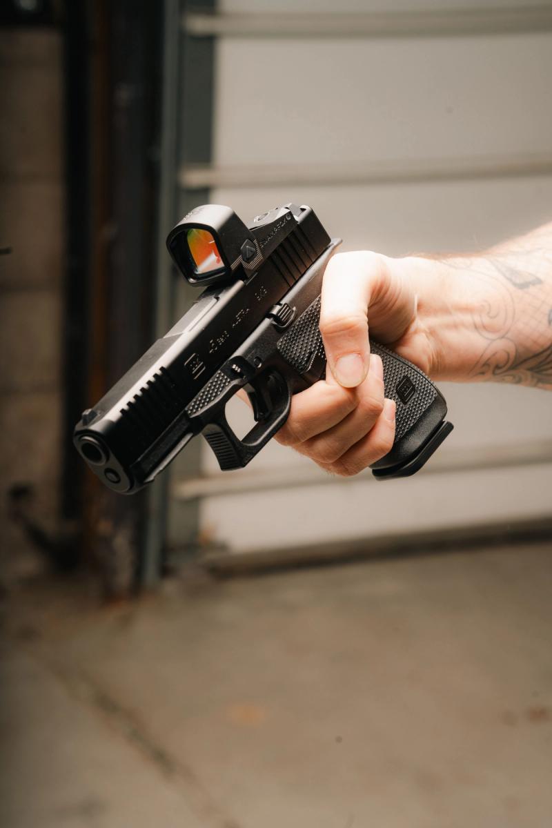 Carry Optics competition pistol with slide-mounted red dot