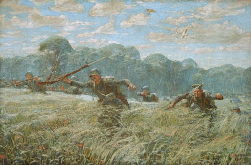 Wheat fields of northern France, World War I