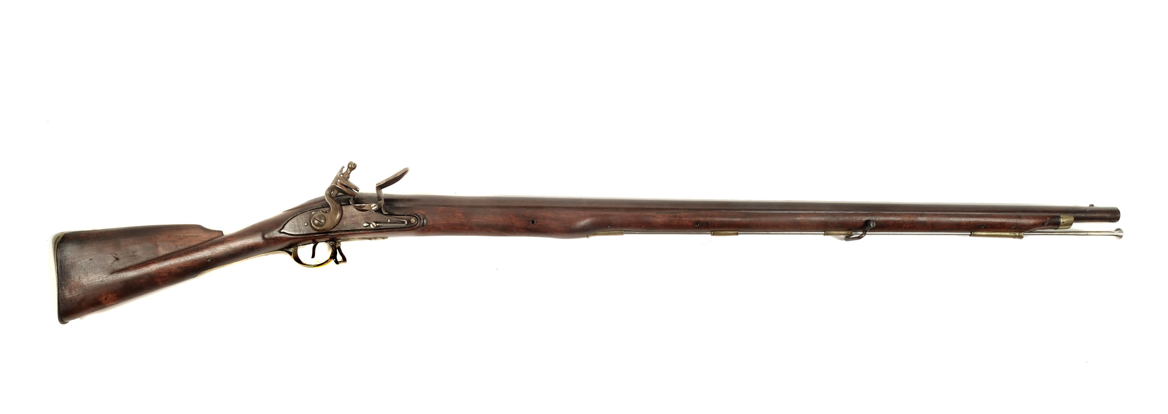 Smoothbore flintlock musket of the Revolutionary War era