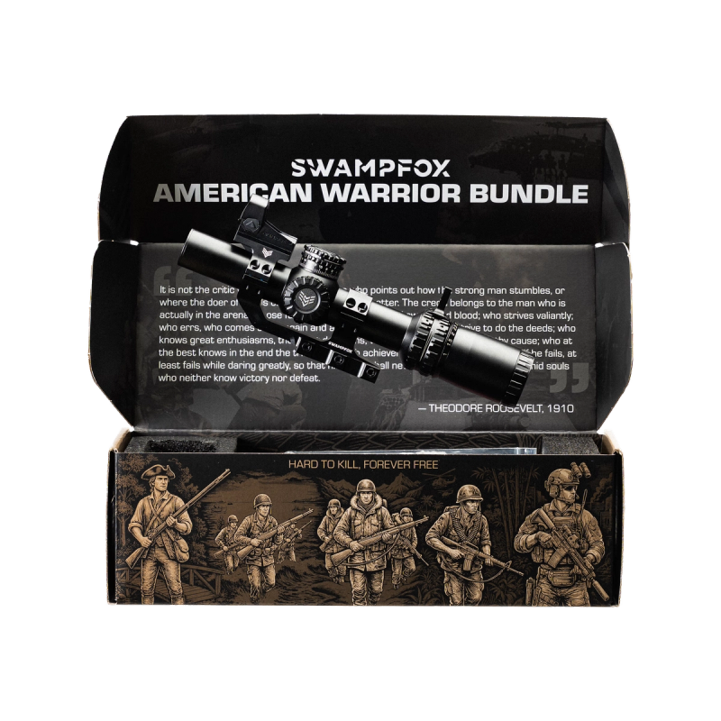 American Warrior Bundle floating up out of its packaging