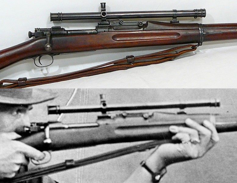 Springfield Marine scope mount, the Winchester-developed 7.2-inch base that produced clean half-MOA clicks and became the USMC sniper standard through World War II