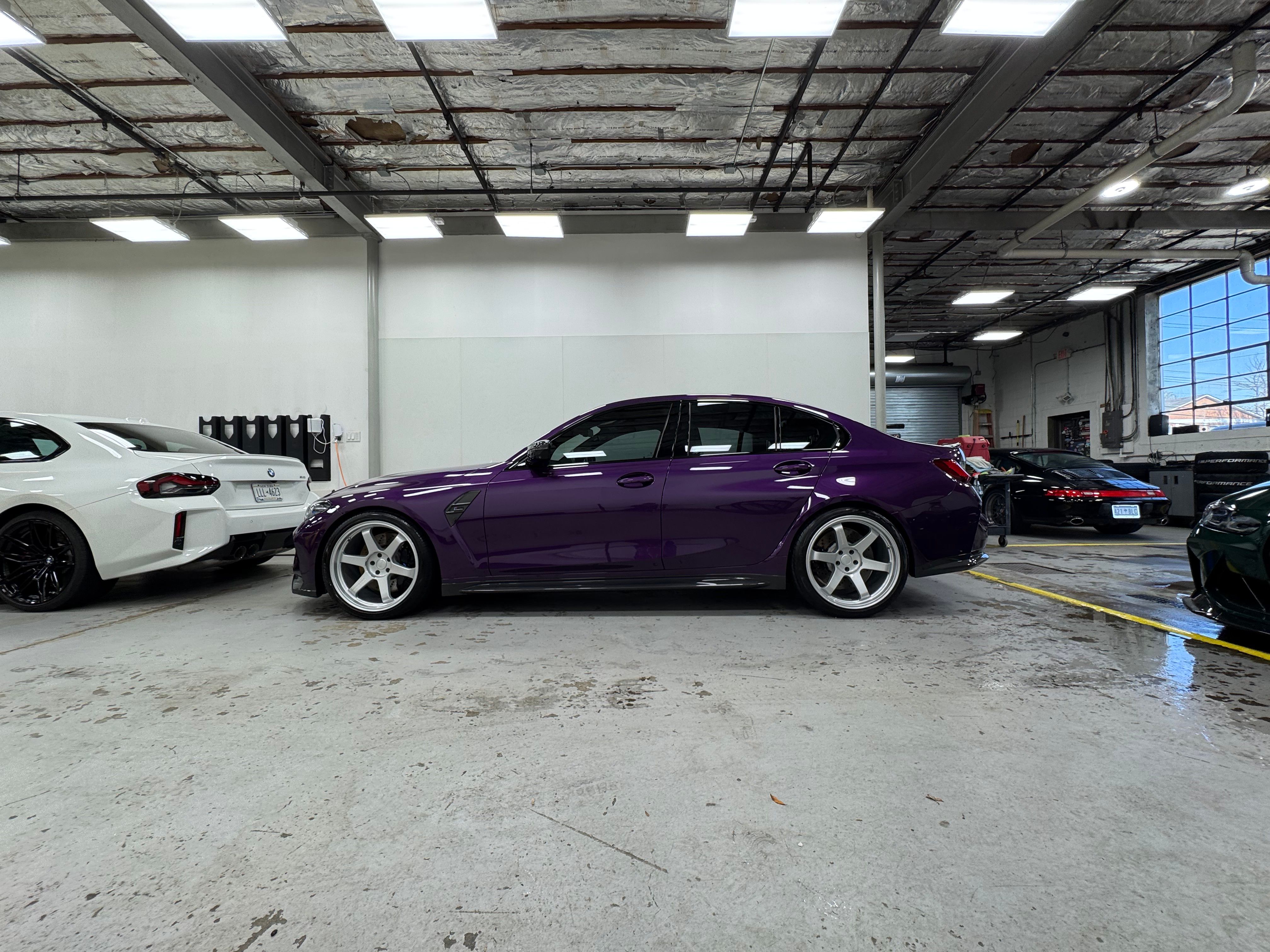 BMW G80 M3 (Daytona Violet) - Side — finished at Detailer's Domain studio, Norwood NJ