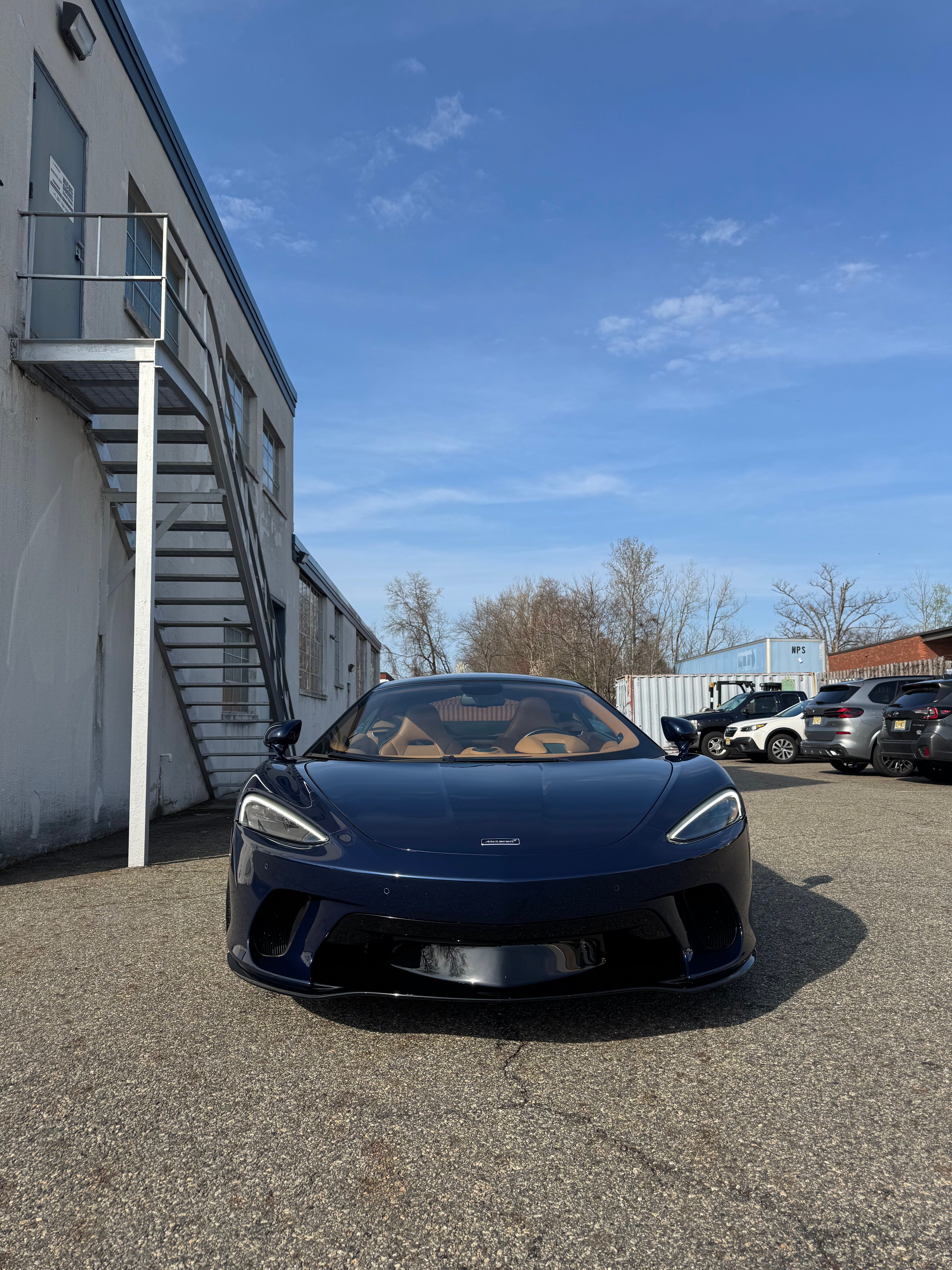 McLaren GT (Aurora Blue) - Front — finished at Detailer's Domain studio, Norwood NJ