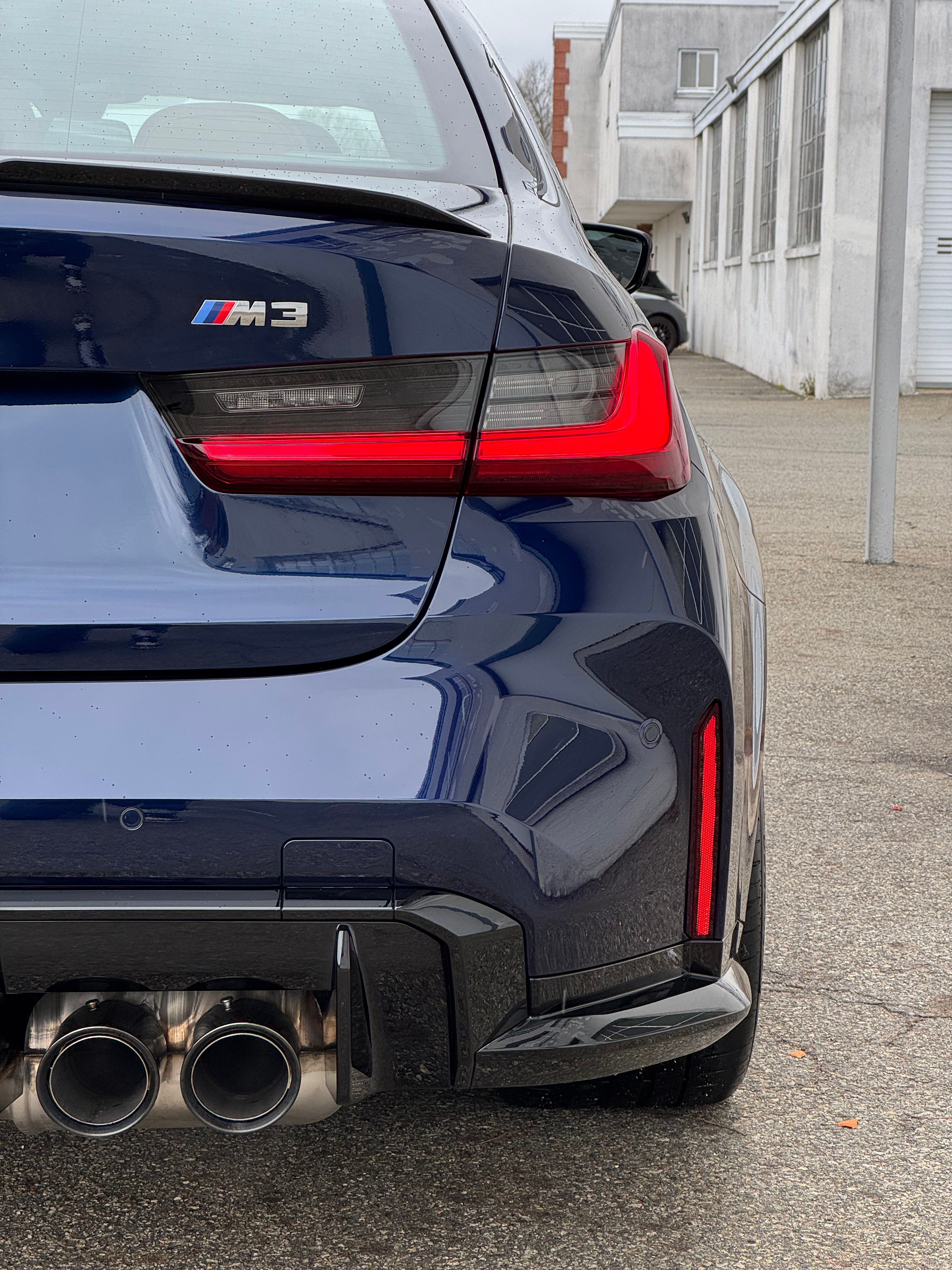 BMW G80 M3 (Tanzanite Blue) - Rear — finished at Detailer's Domain studio, Norwood NJ