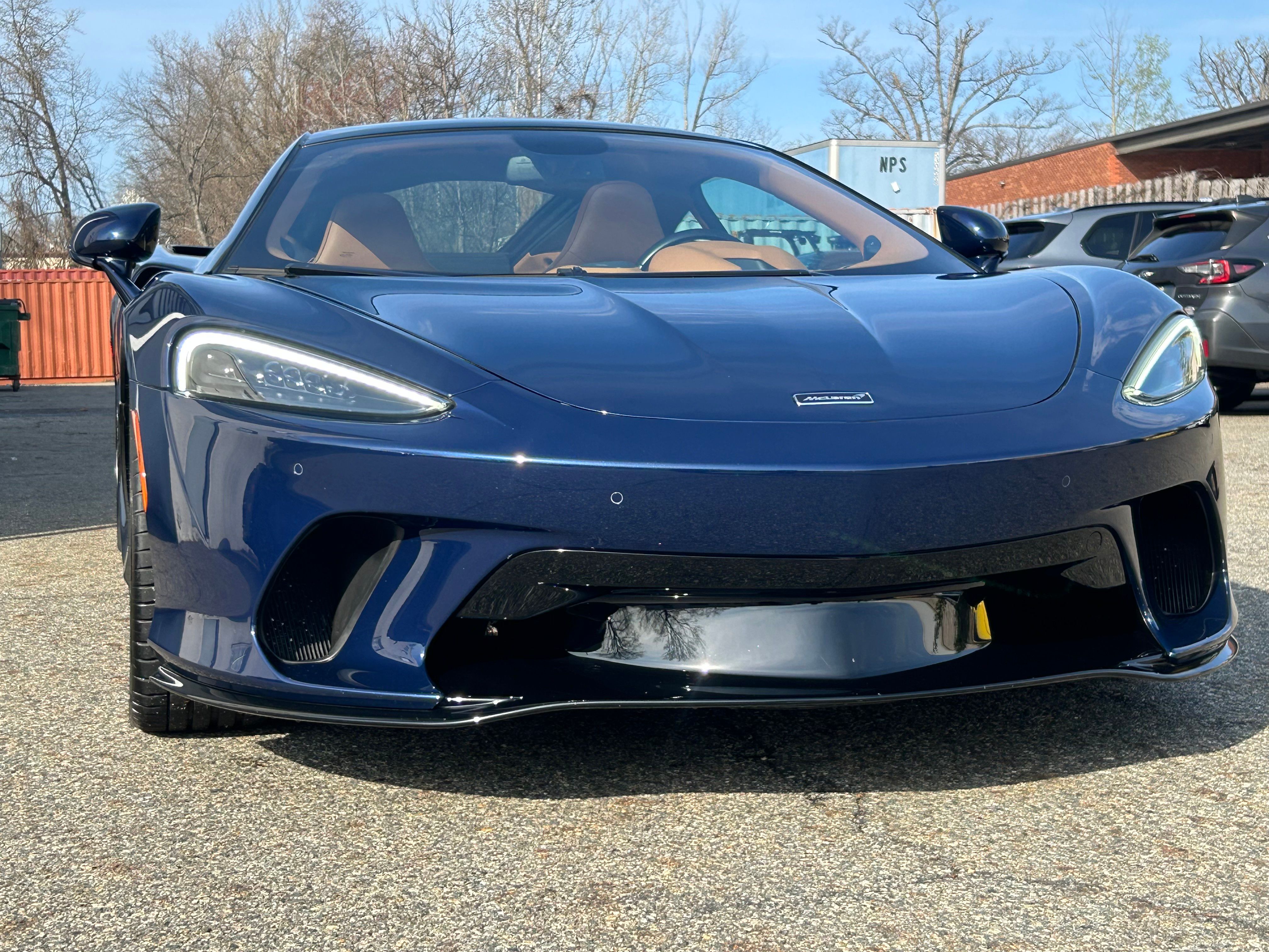 McLaren GT (Aurora Blue) - Front — finished at Detailer's Domain studio, Norwood NJ
