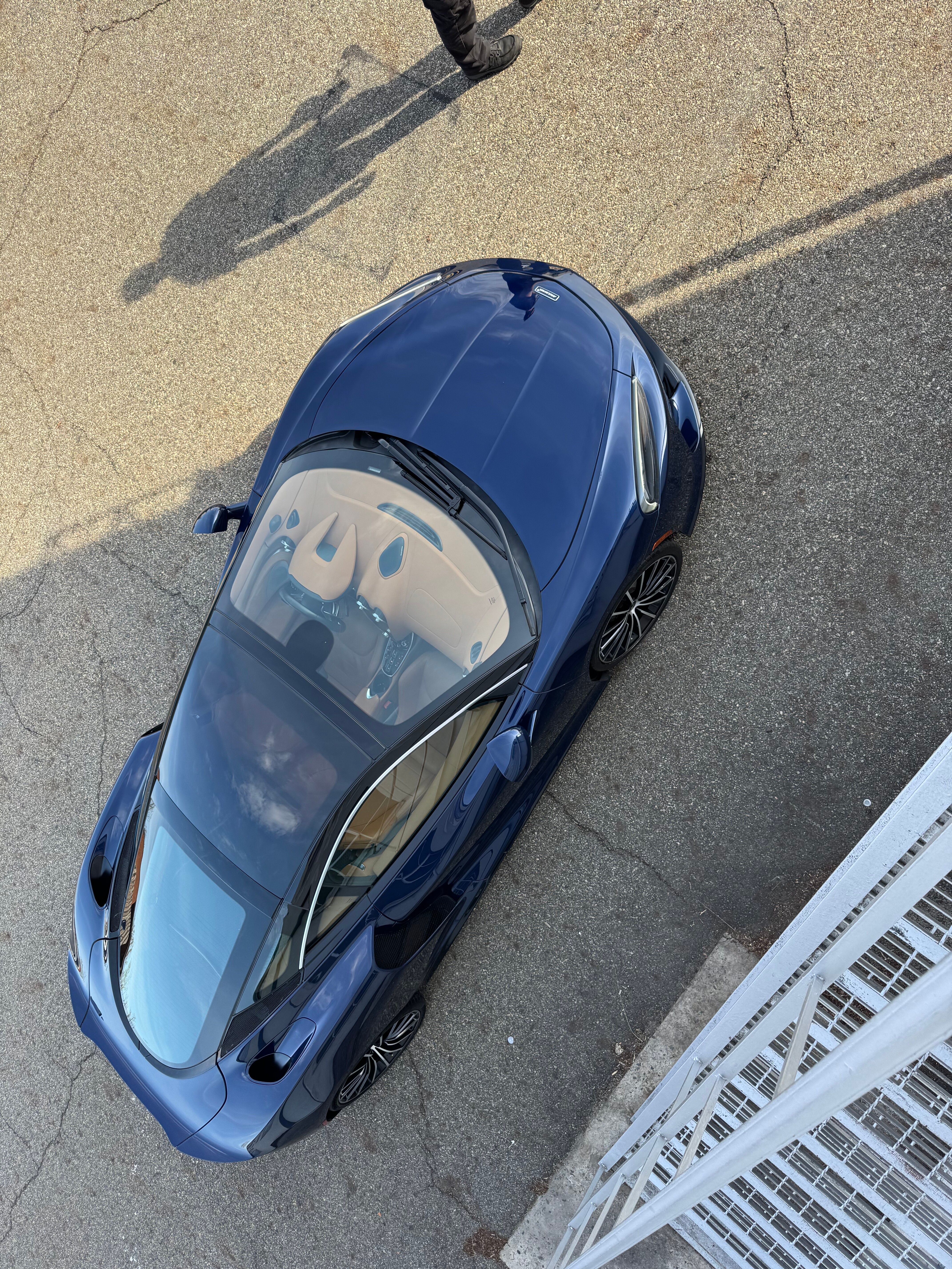 McLaren GT (Aurora Blue) - Aerial — finished at Detailer's Domain studio, Norwood NJ