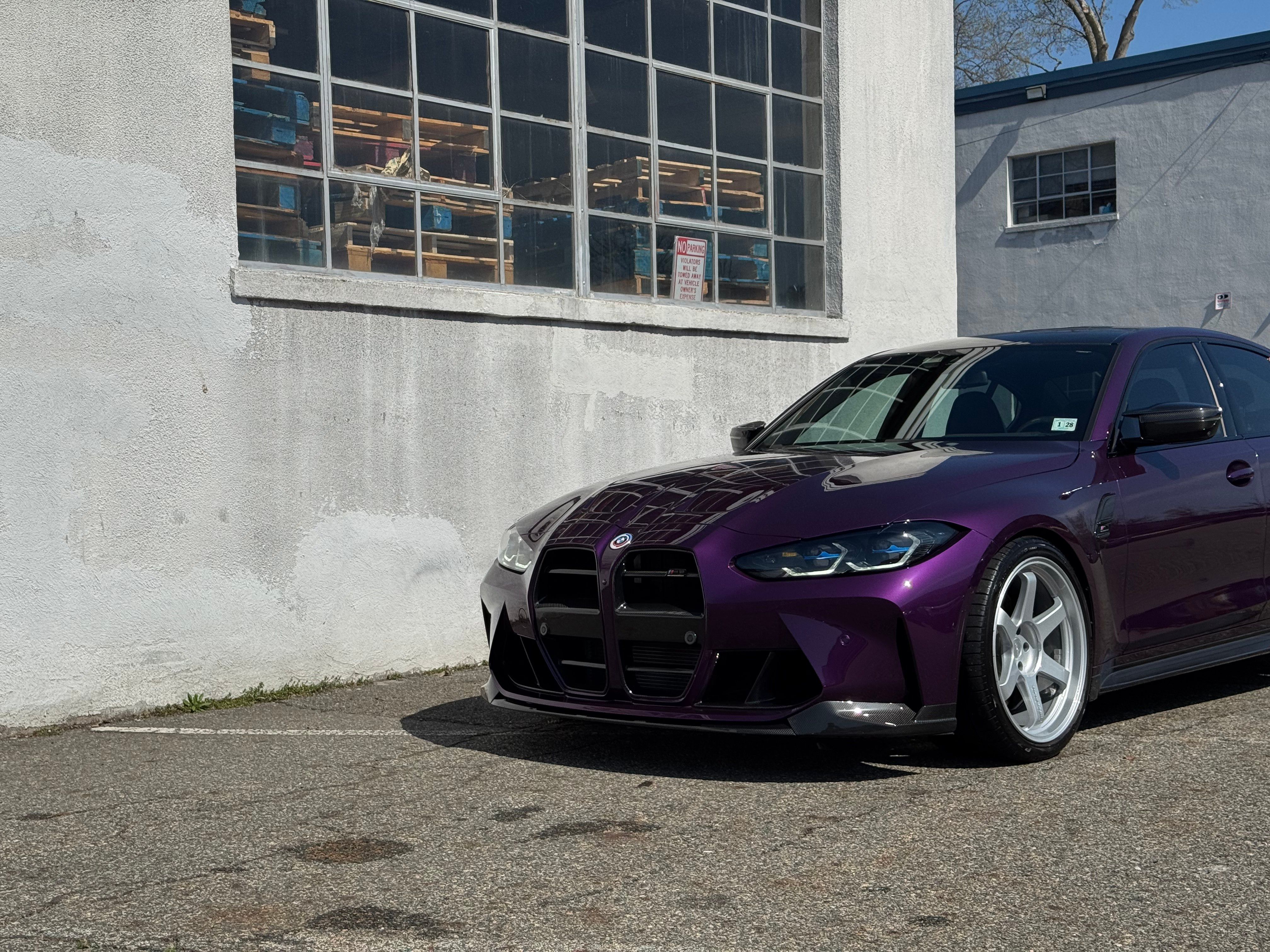 BMW G80 M3 (Daytona Violet) — finished at Detailer's Domain studio, Norwood NJ