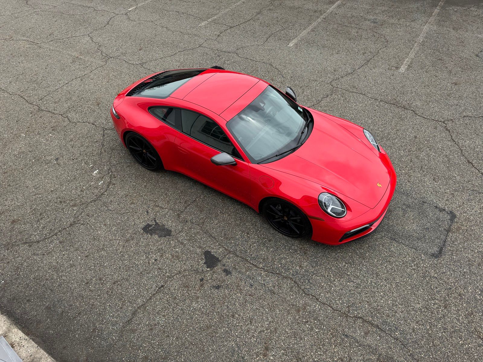 Porsche 992 911 Carrera - Aerial — finished at Detailer's Domain studio, Norwood NJ
