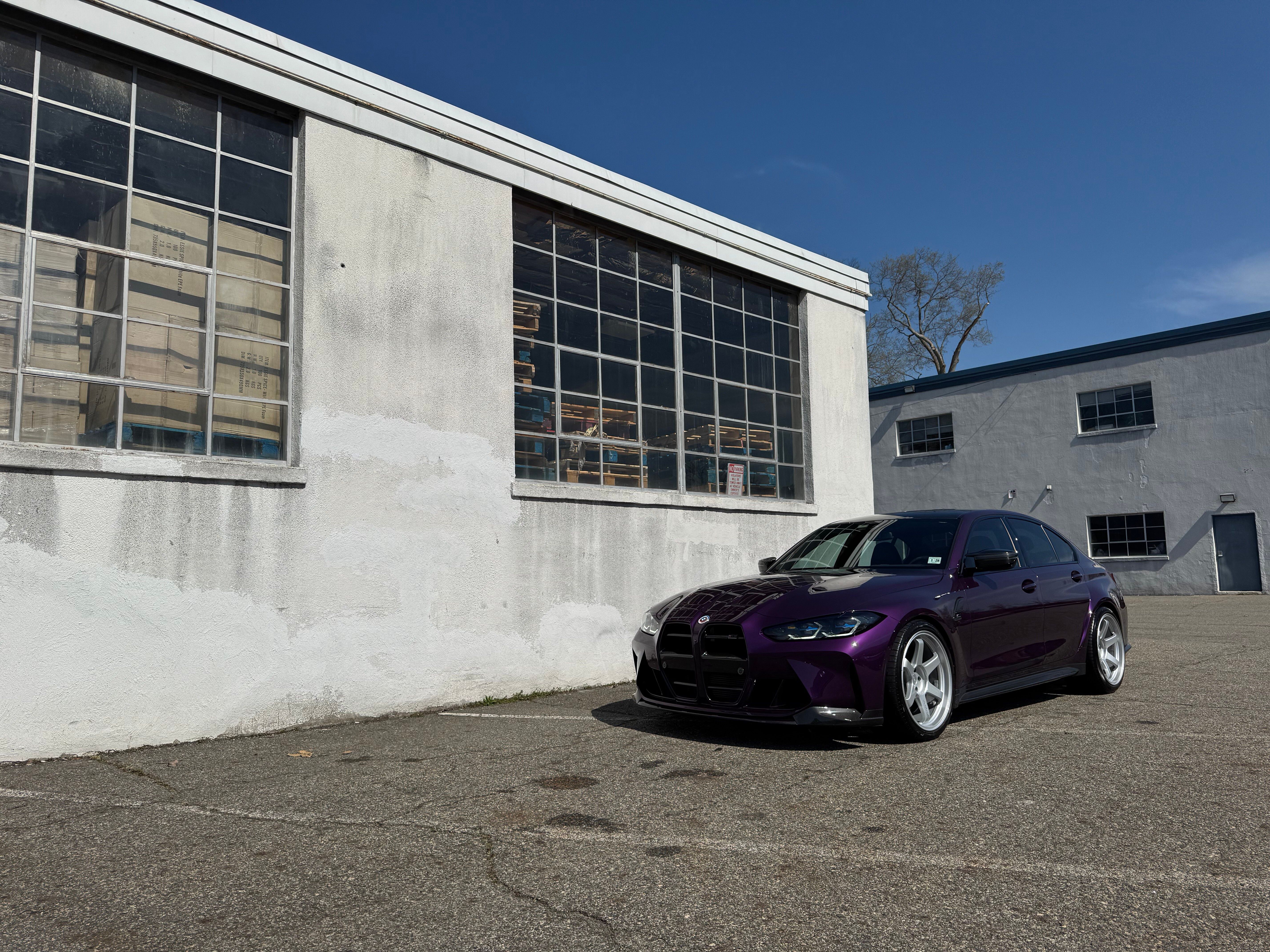 BMW G80 M3 (Daytona Violet) — finished at Detailer's Domain studio, Norwood NJ
