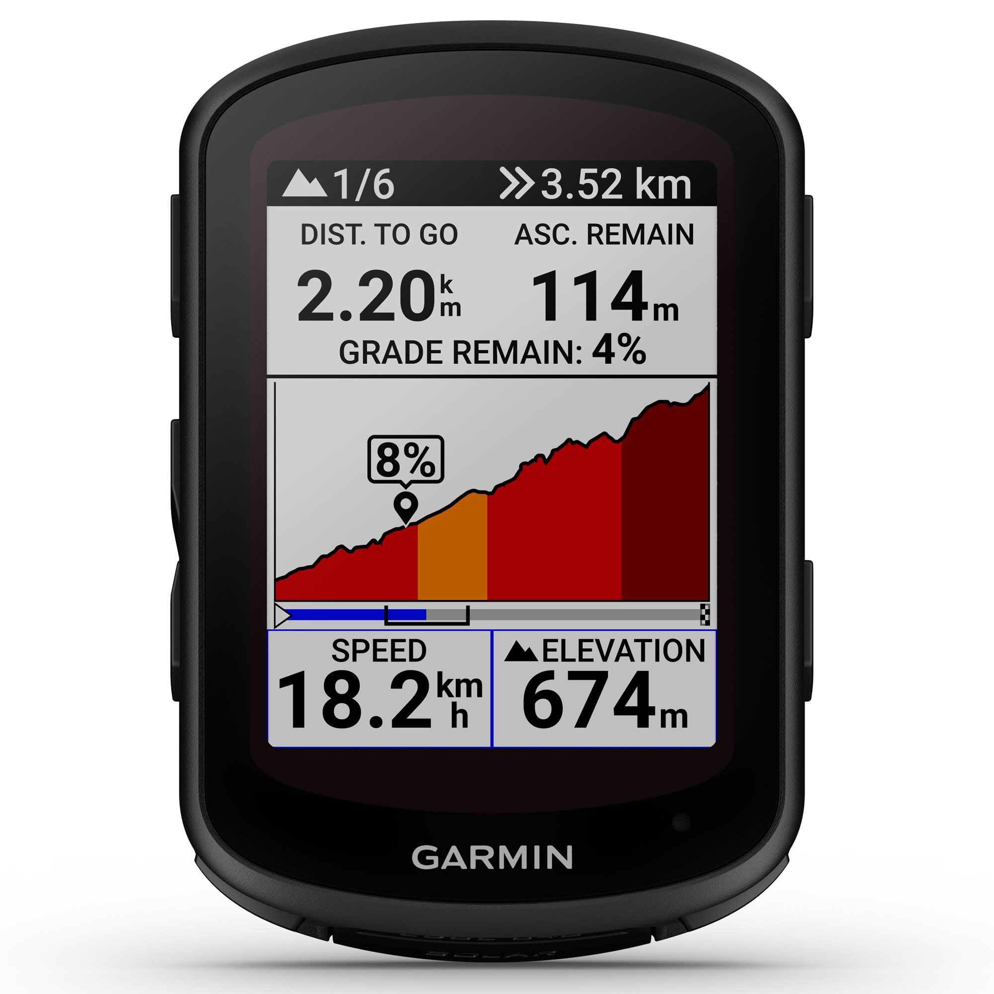 Edge 840 Solar GPS Cycling Computer With Handlebar Mount
