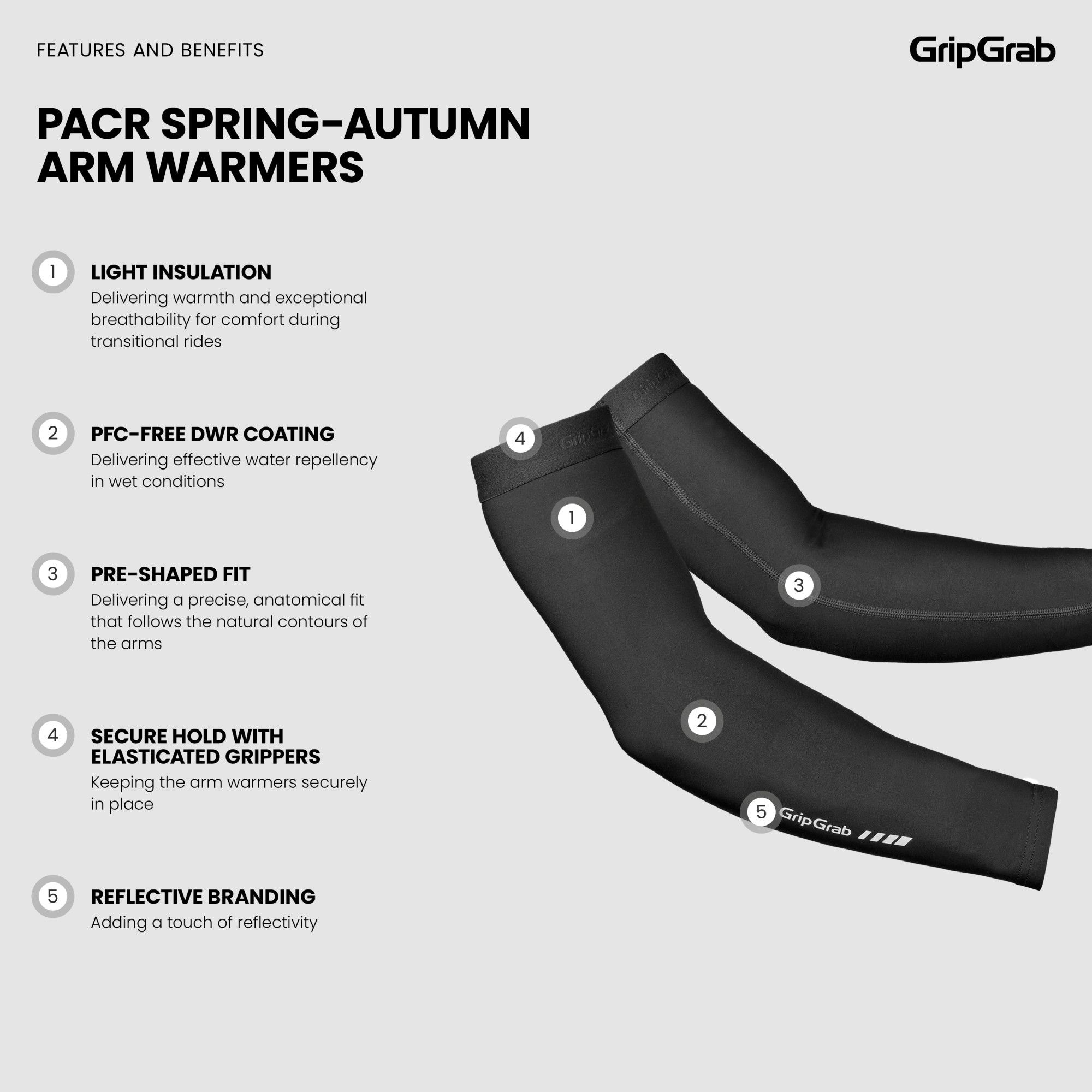 PACR Spring-Autumn Cycling Arm Warmers